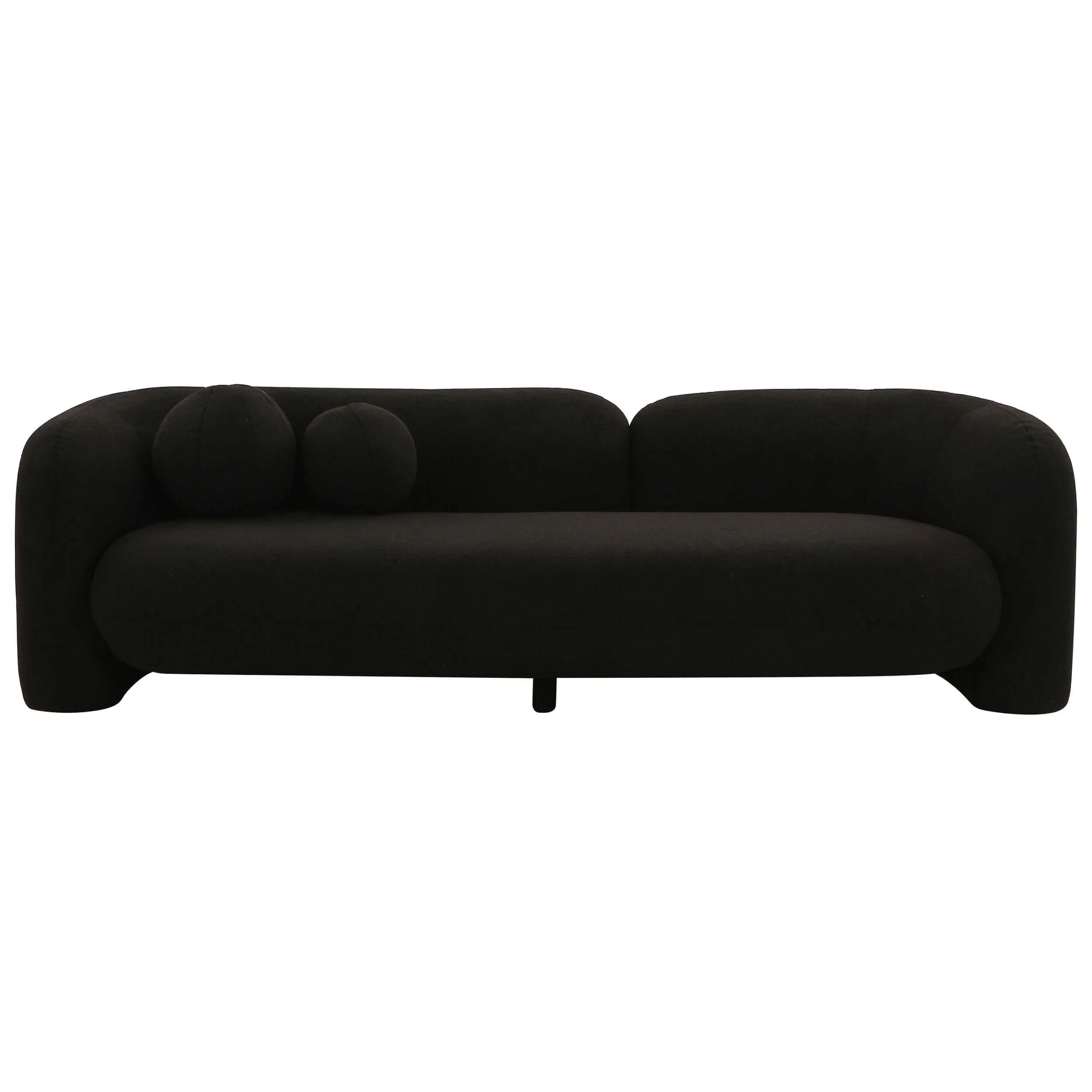 Amelie Faux Fur Sofa, Black