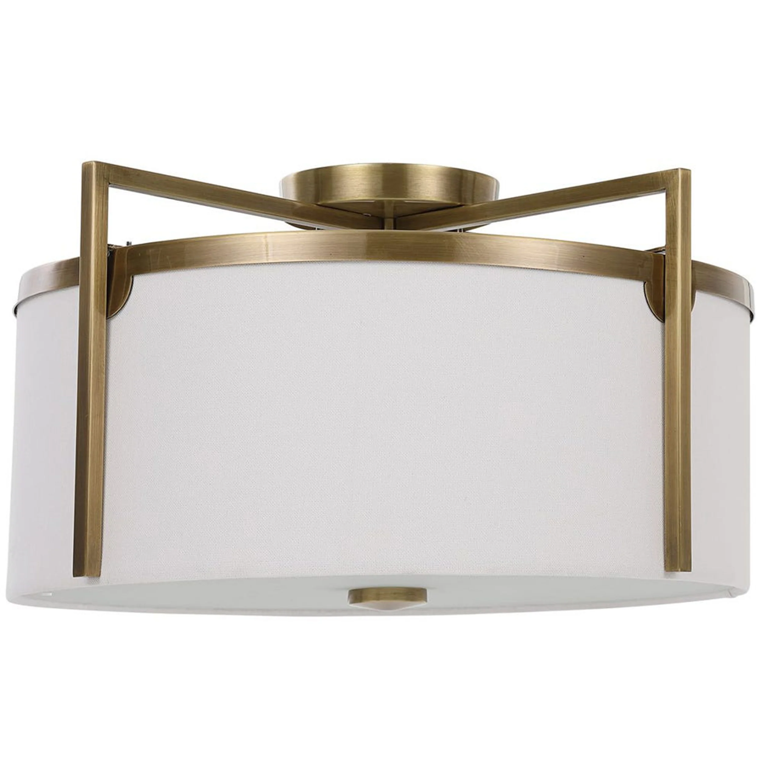 Colfax 3 Light Semi Flush, Antique Brass - Image 2