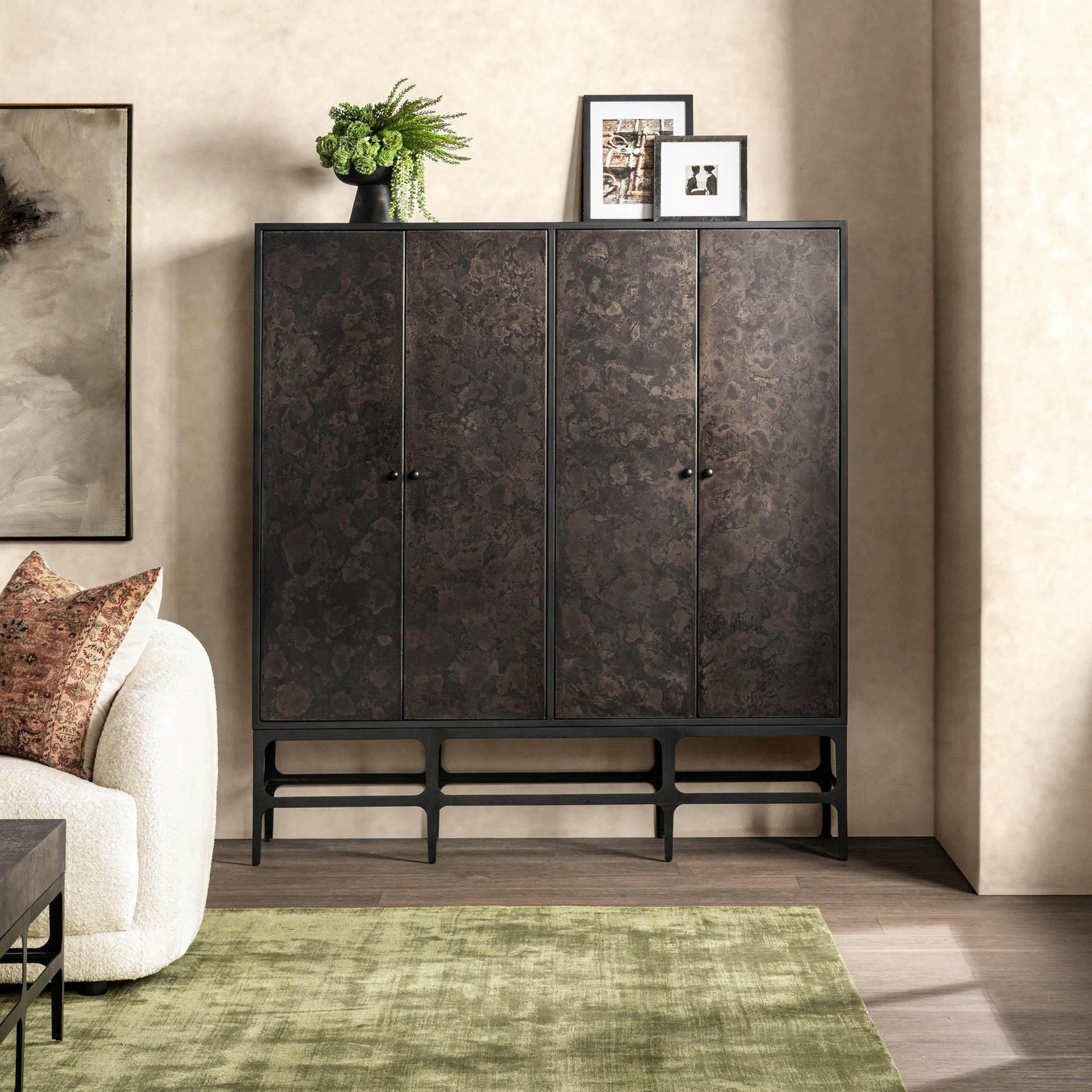 Amilio Tall Cabinet, Rust Noir - Image 7