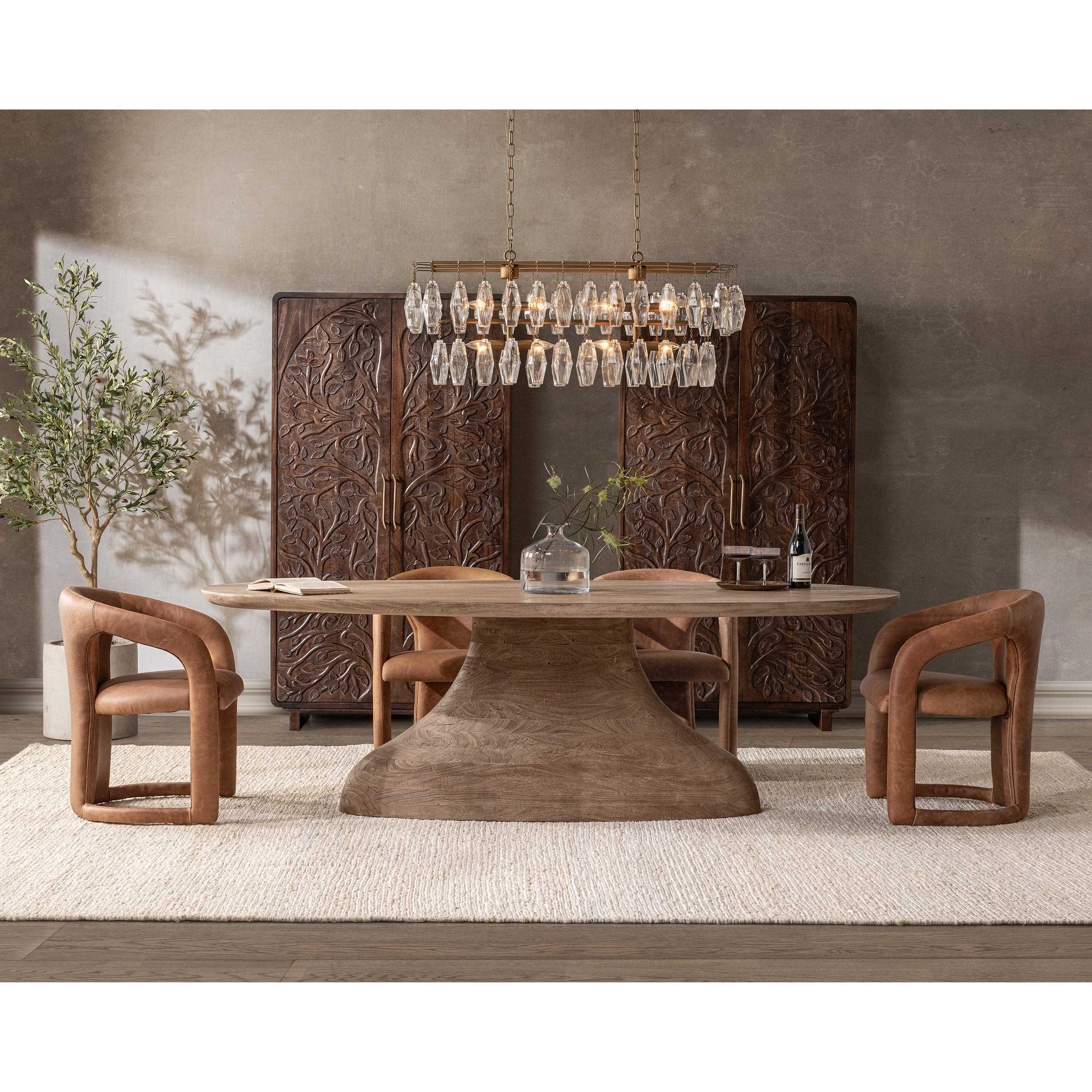 Amra Oval Dining Table, Sandstone Greige - Image 7