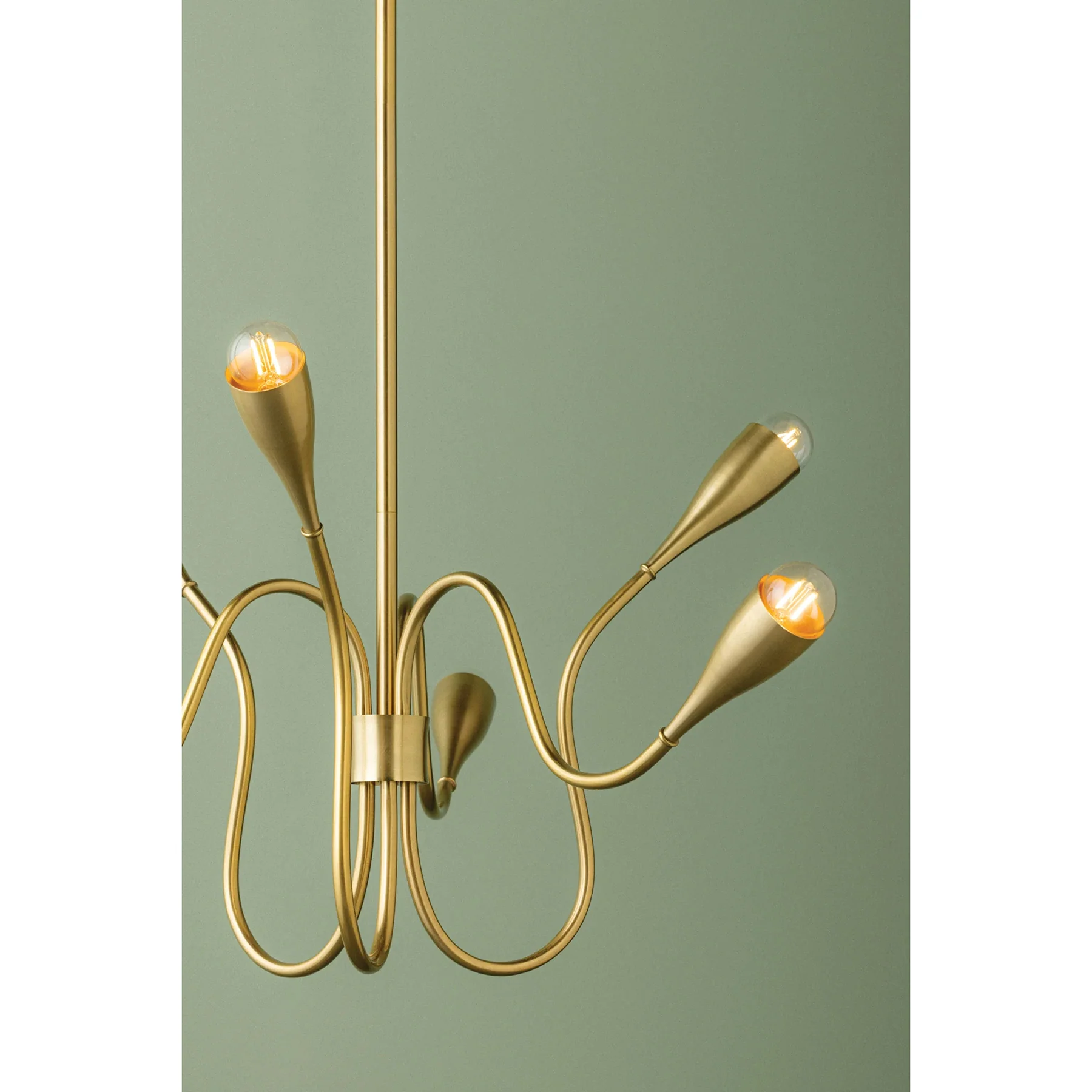 Anaise 6 Light Chandelier, Aged Brass - Image 5