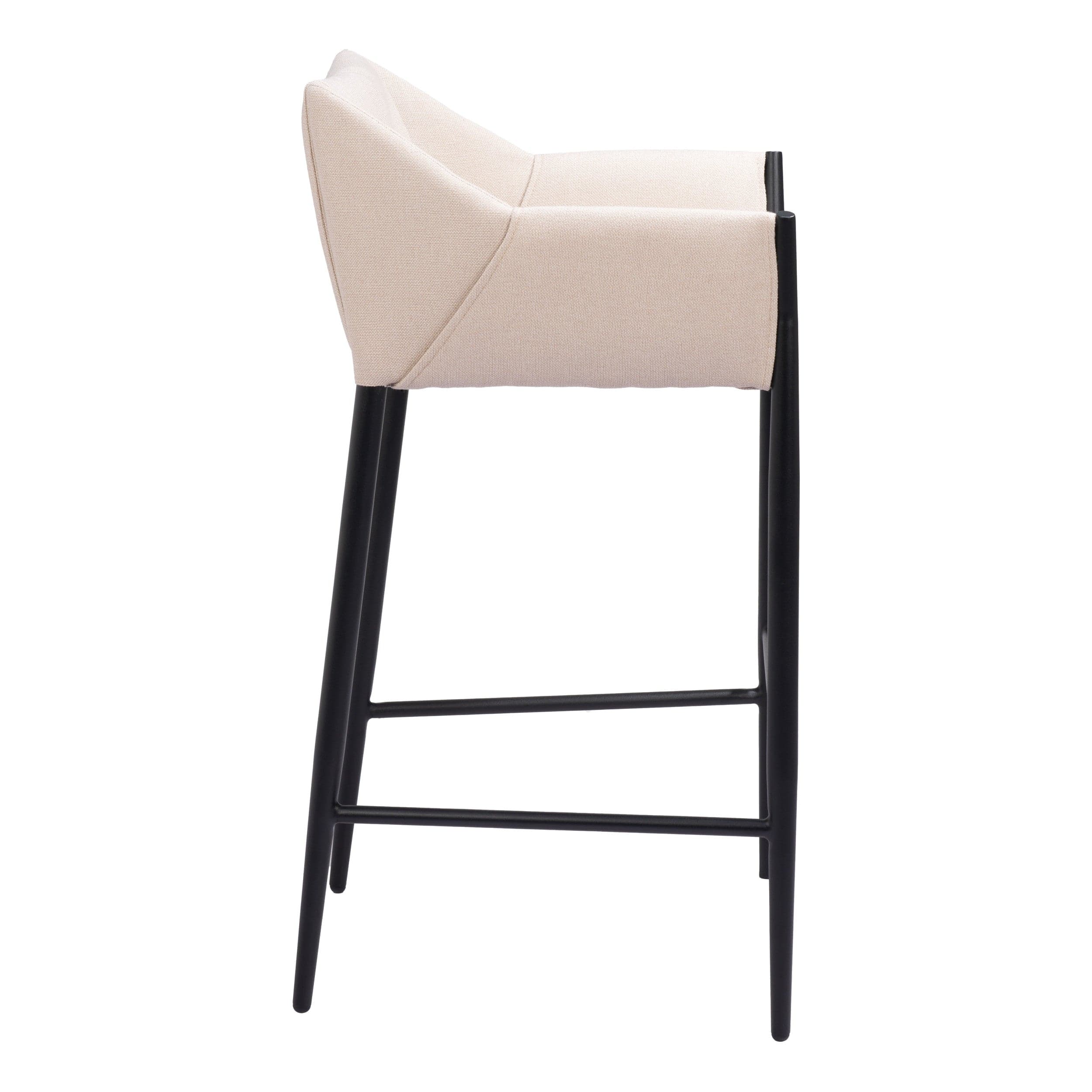 Andover Bar Stool, Beige - Image 4