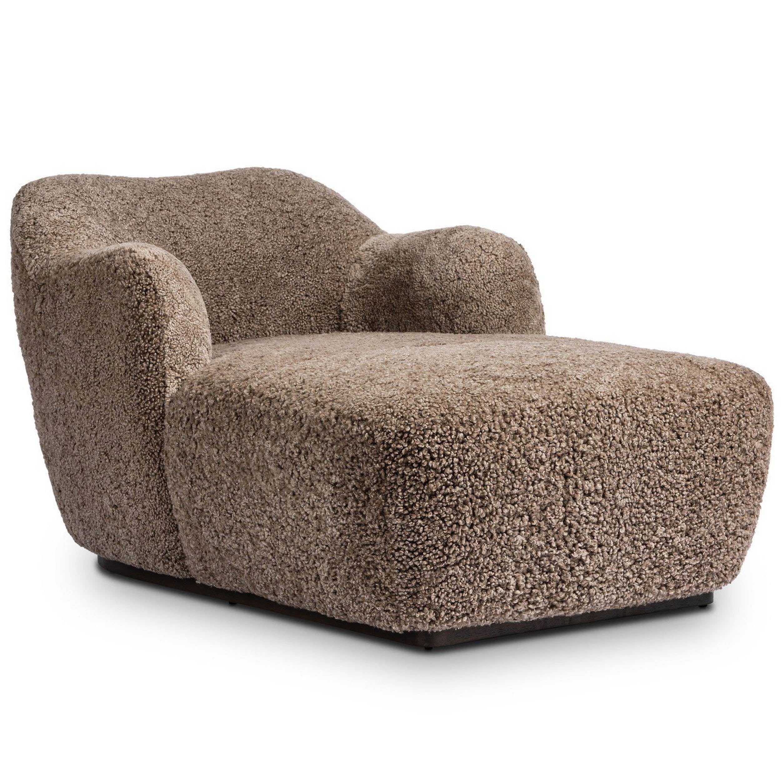 Julius Chaise, Taupe Shearling by Four Hands