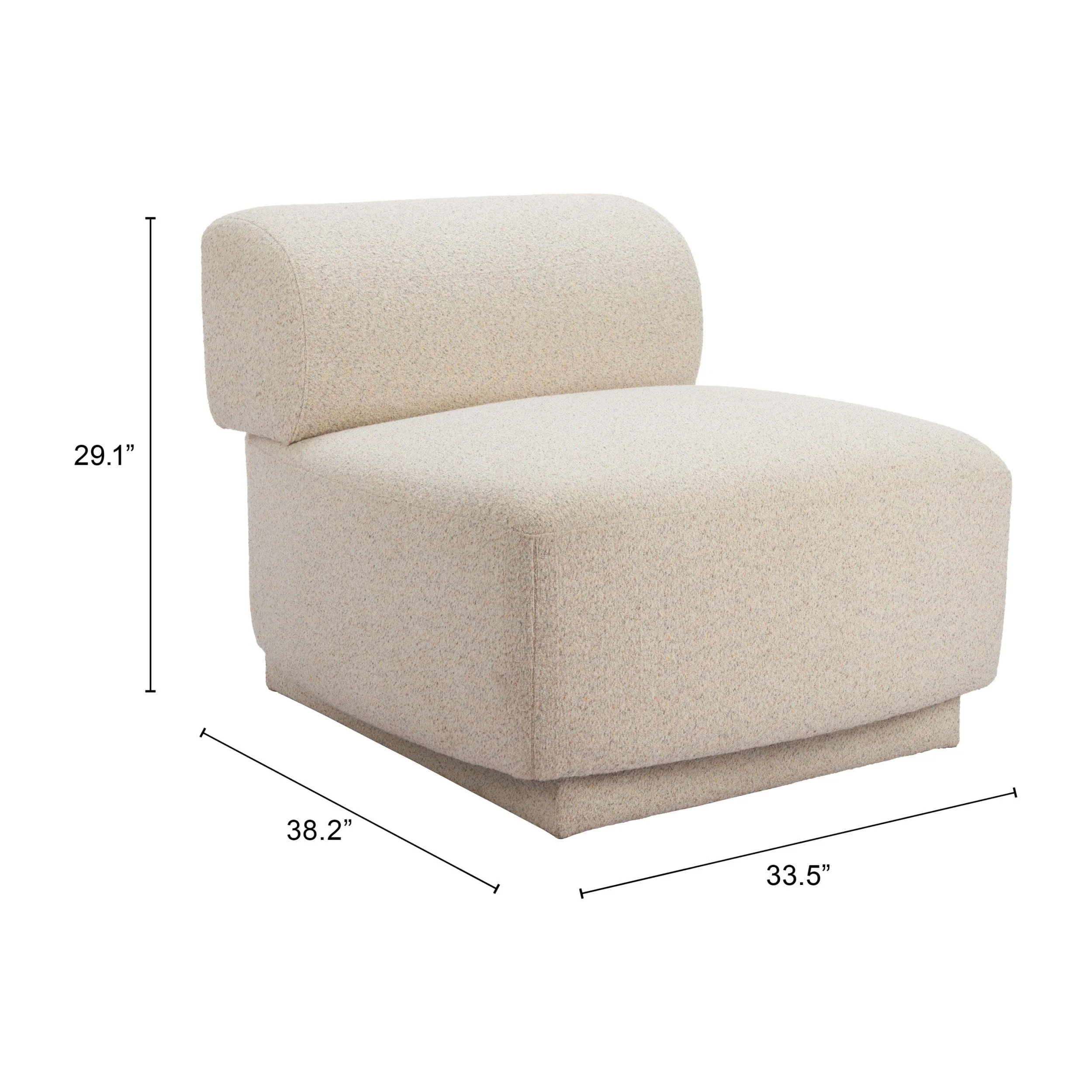 Anese Chair, Multigrain Beige - Image 2