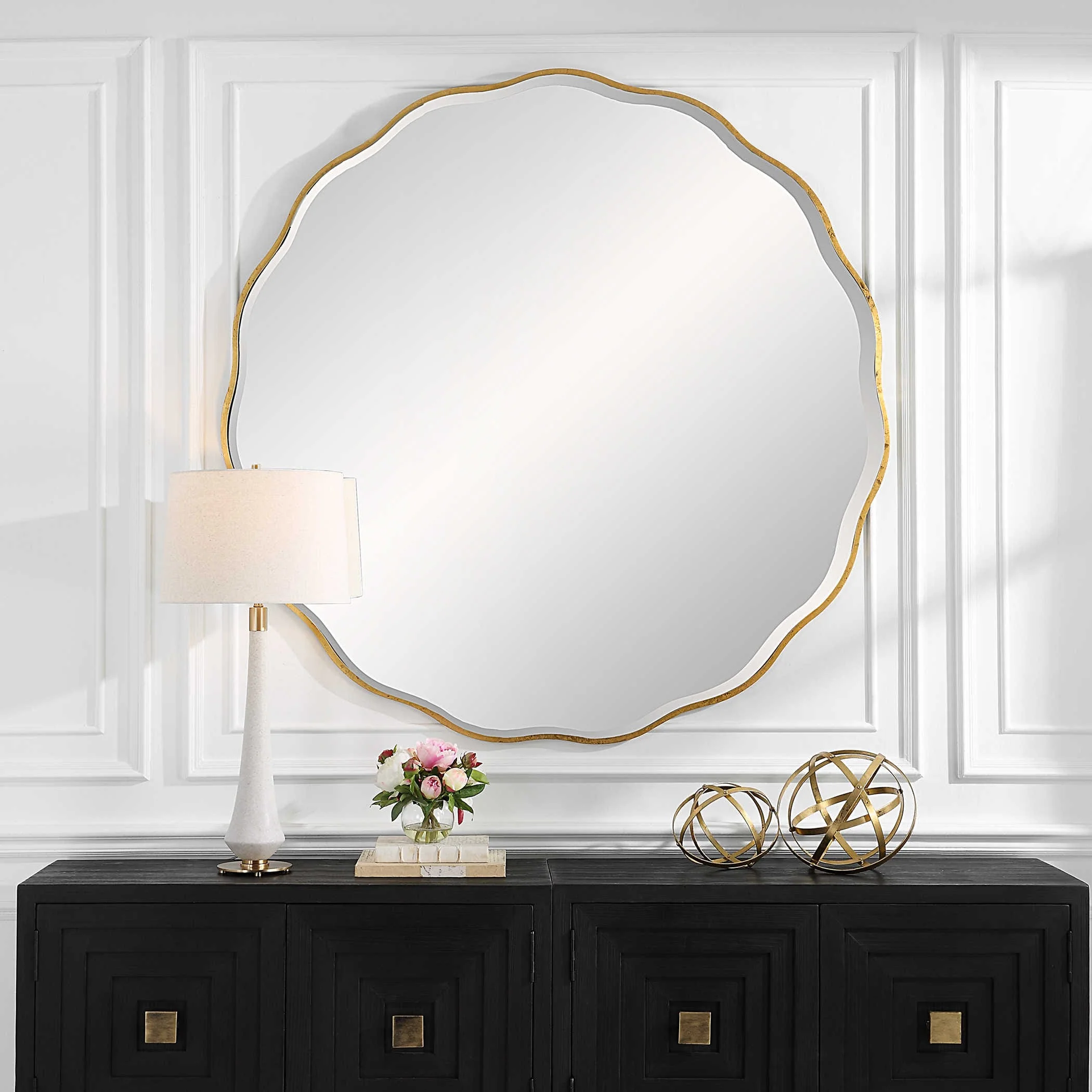 Aneta Large Mirror, Gold - Image 3