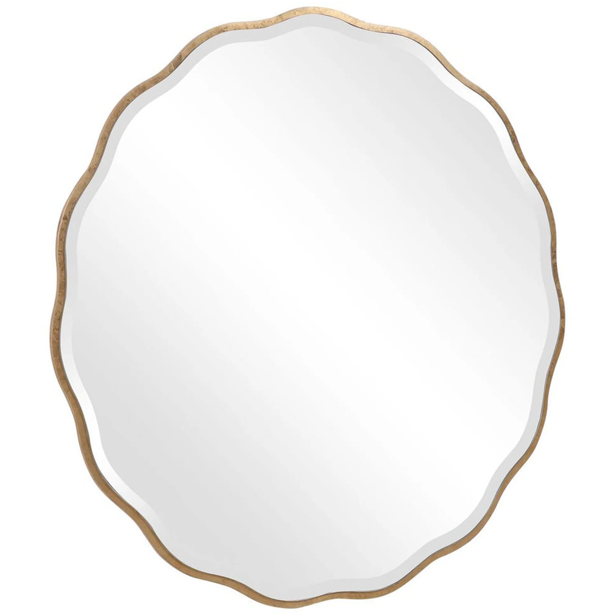 Aneta Round Mirror, Gold - Image 2