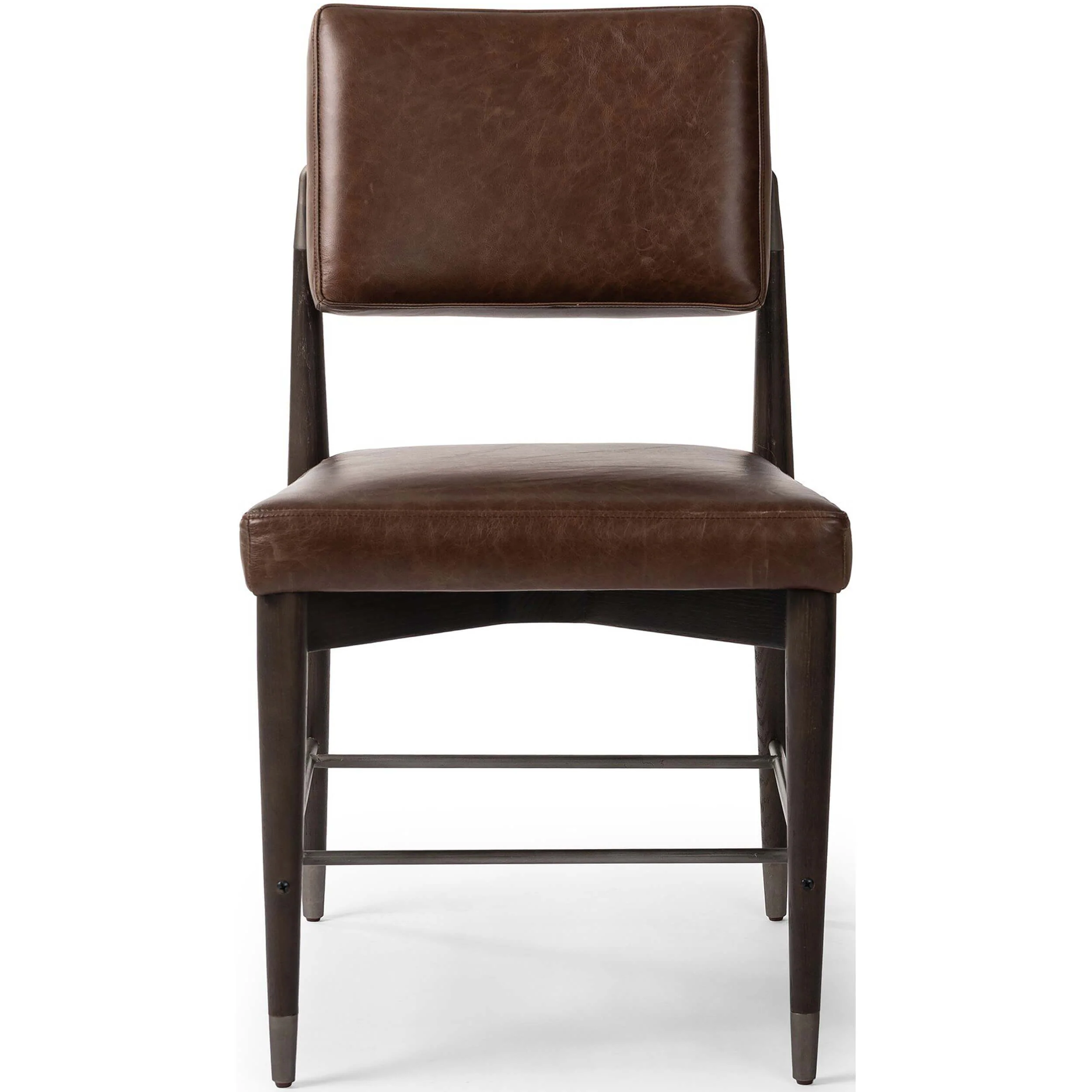 Anton Leather Dining Chair, Havana Brown, Set of 2 by Four Hands - Image 2
