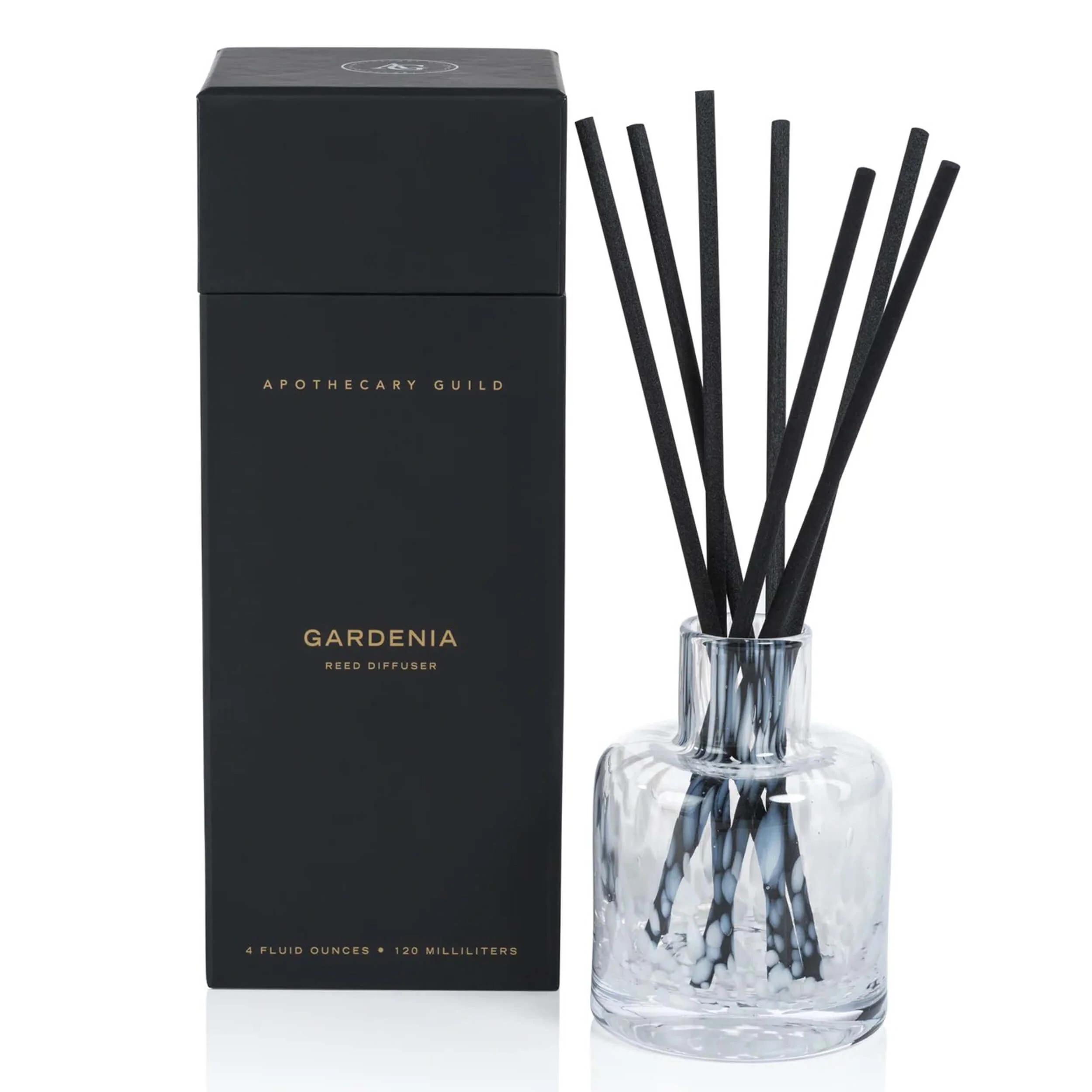 Apothecary Guild Opal Glass Reed Diffuser, Gardenia