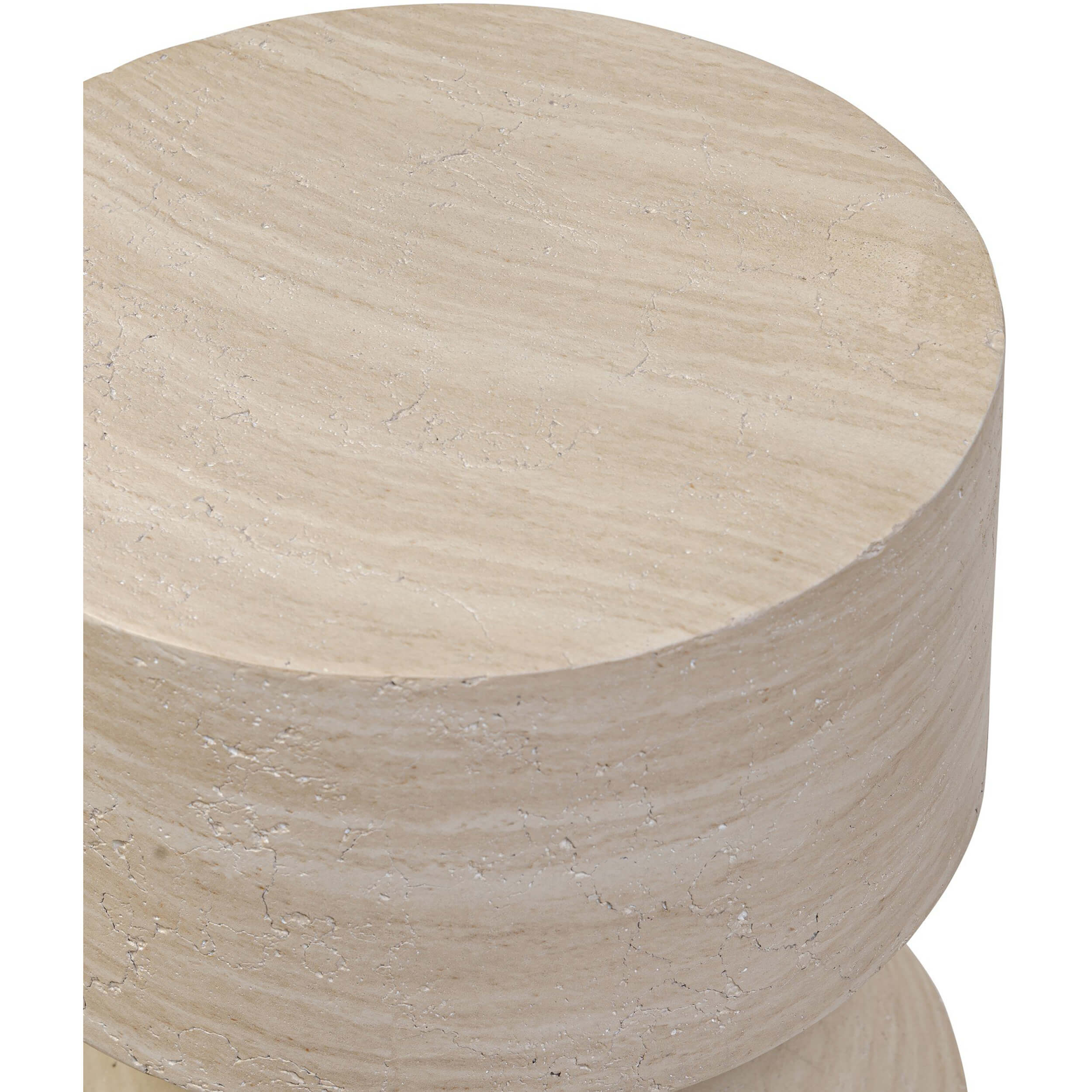 Ara End Table, Sand Striae by Four Hands - Image 4