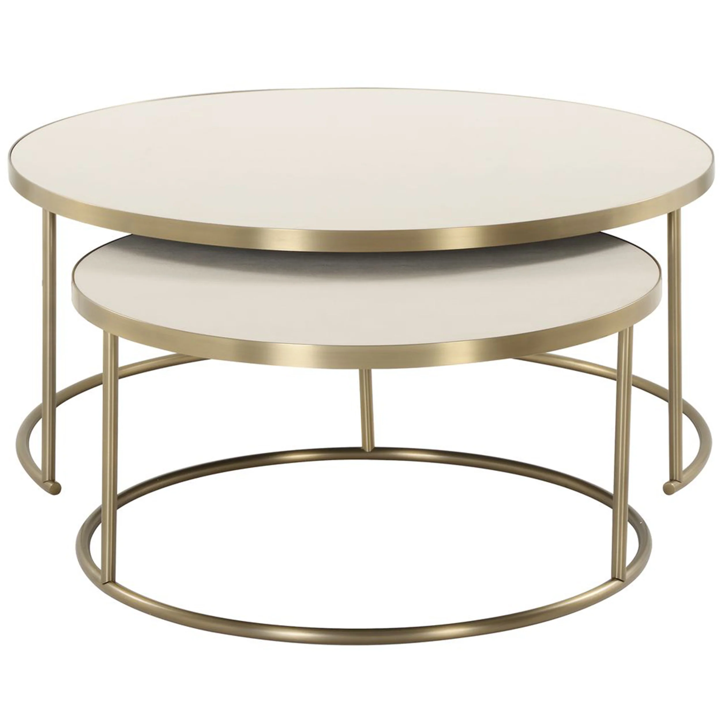 Aragon Nesting Coffee Tables, Set of 2, White - Image 3
