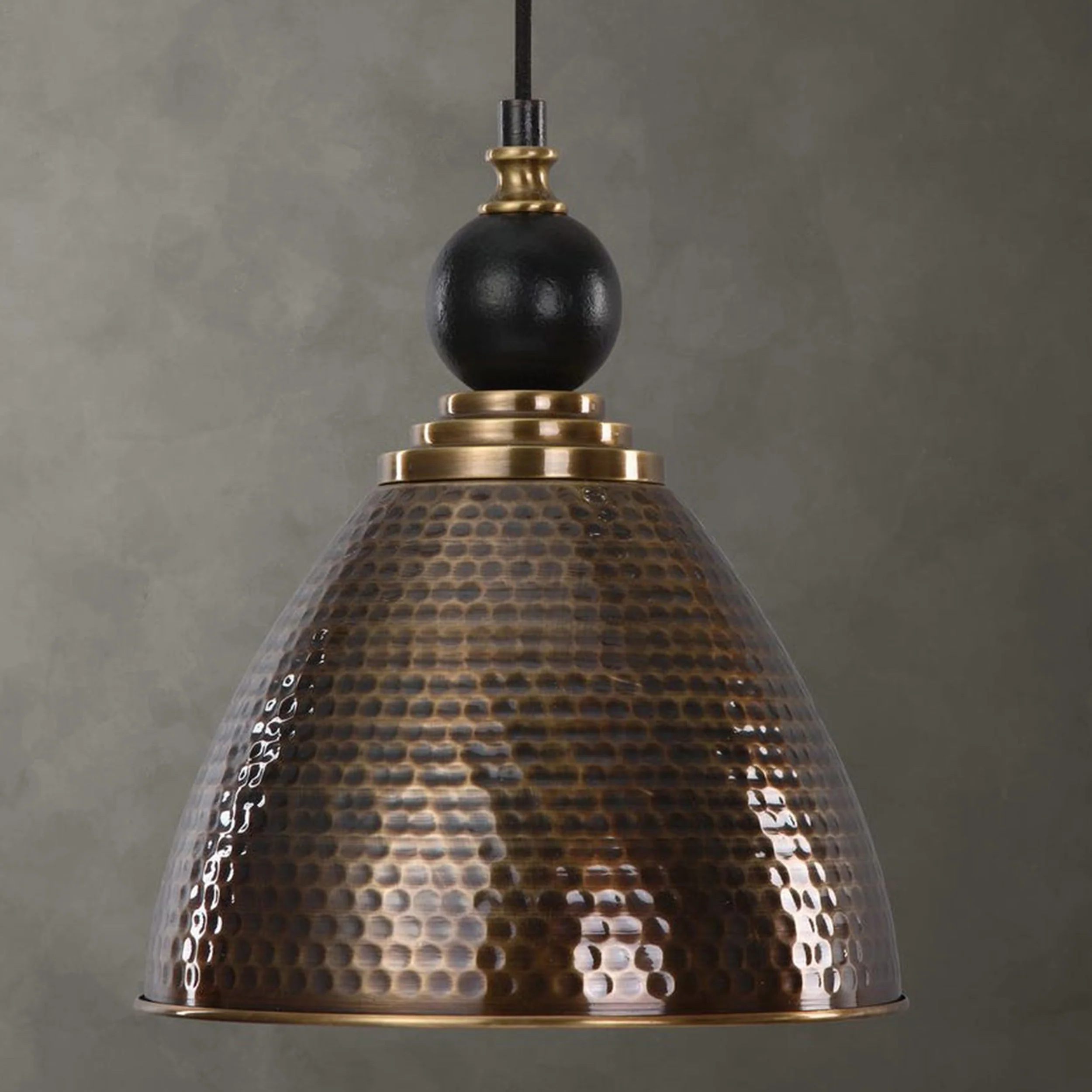 Adastra 1 Light Pendant, Antique Brass