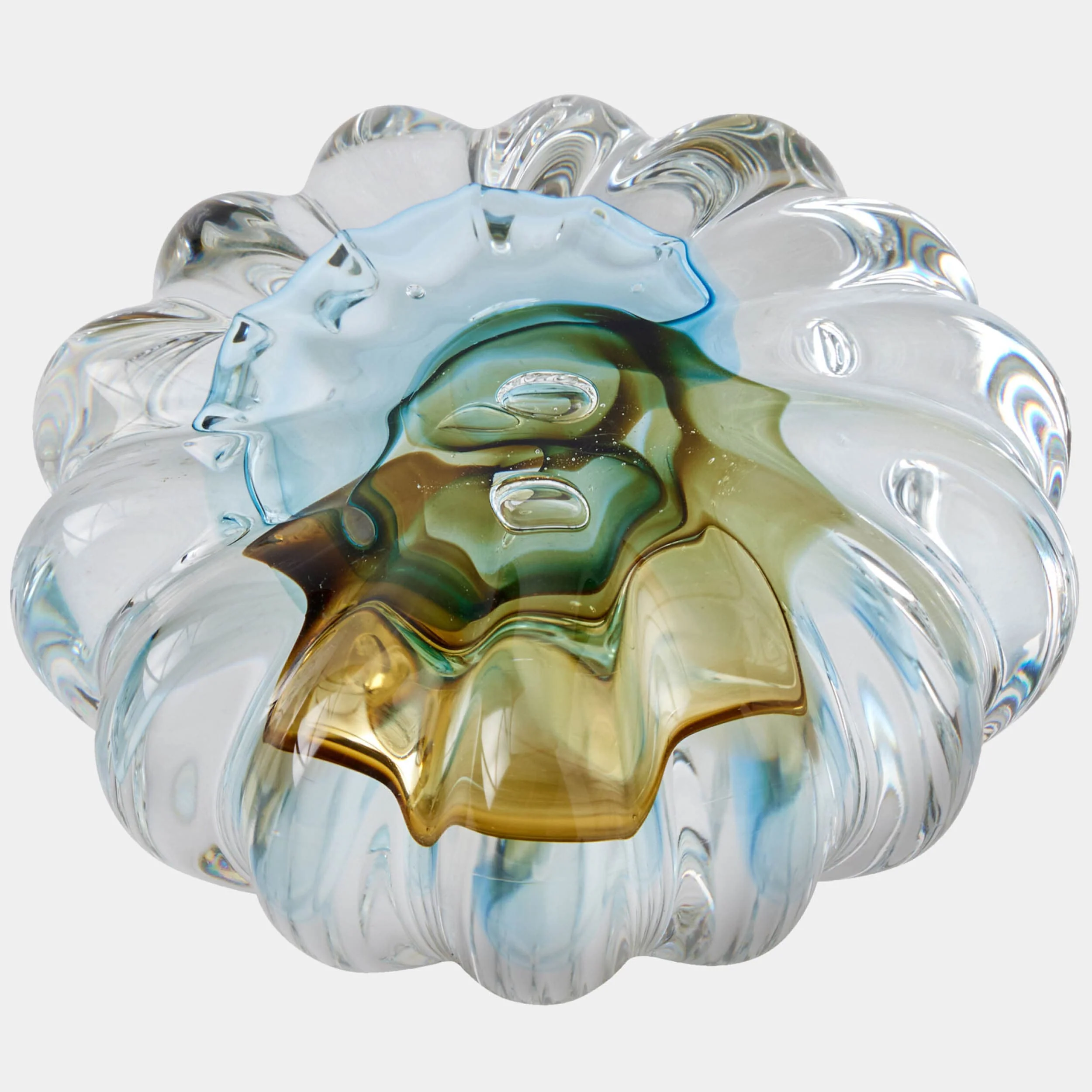 Anemone Ribbed Sculpture, Topaz/Blue - Image 3
