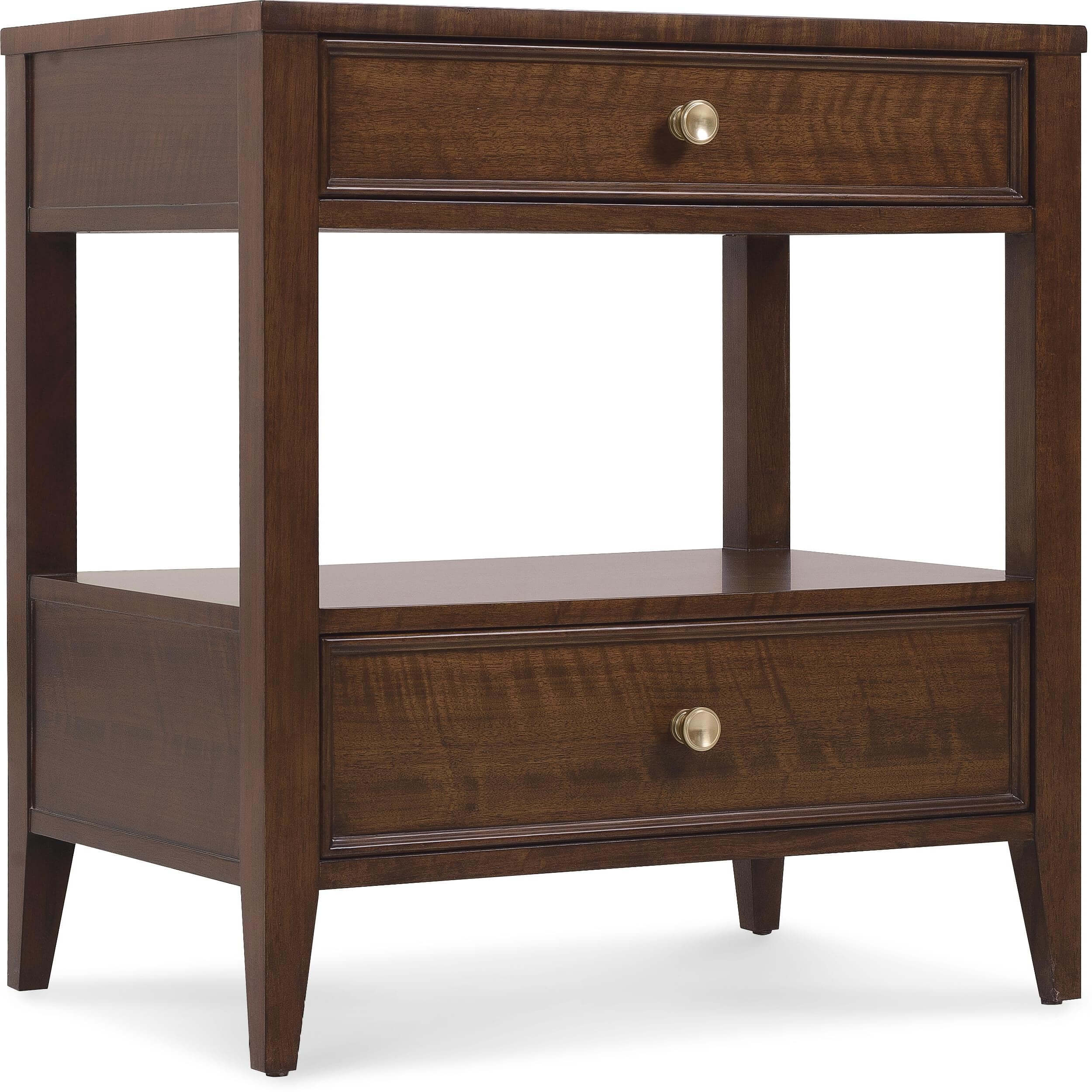 Archives 2 Drawer Nightstand, Classic Walnut