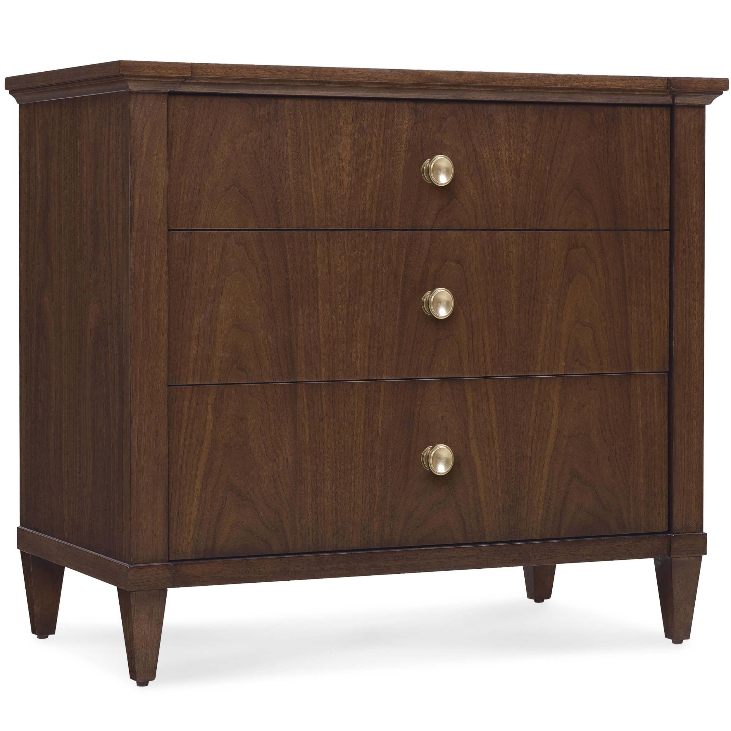 Archives 3 Drawer Nightstand, Classic Walnut