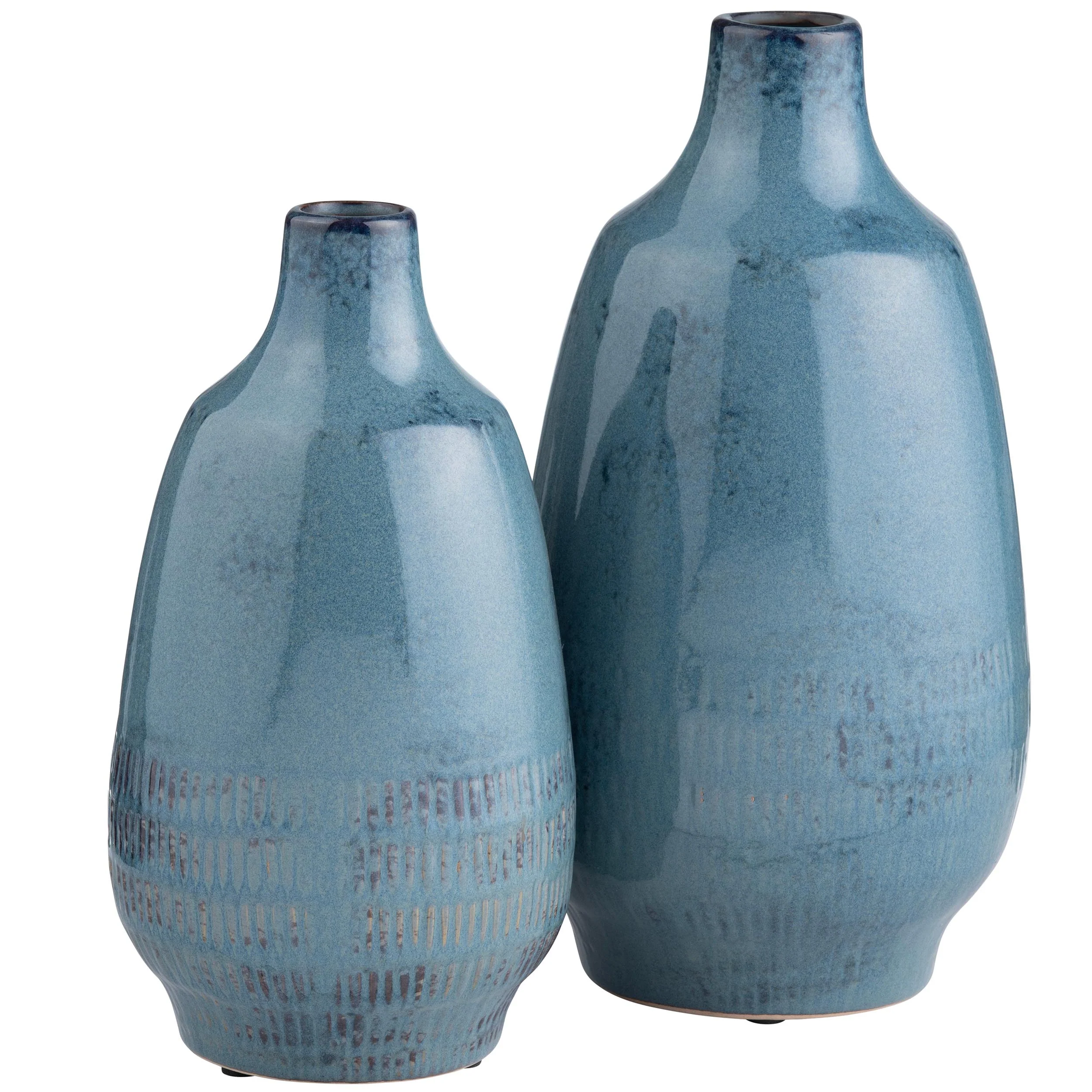 Arden Vases, Blue, Set of 2
