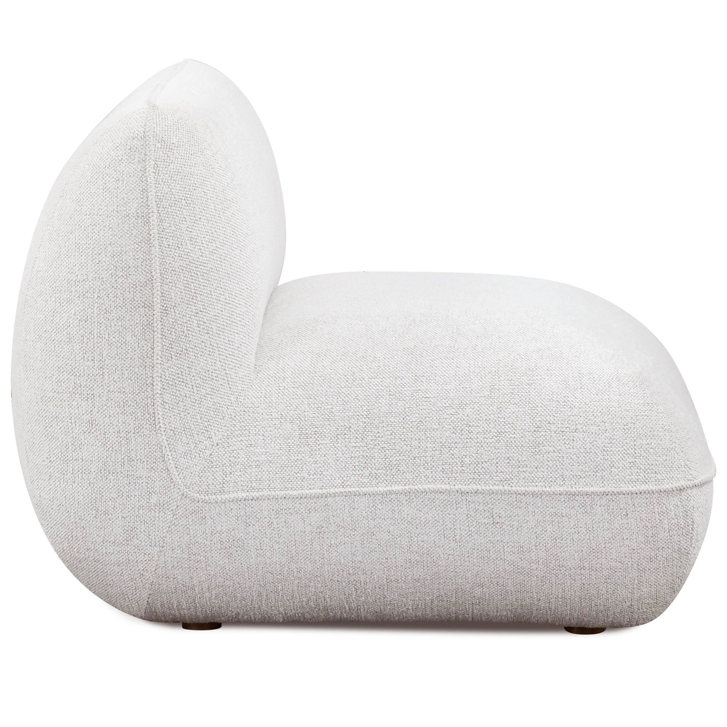 Arezza Armless Chair, Stone White - Image 3