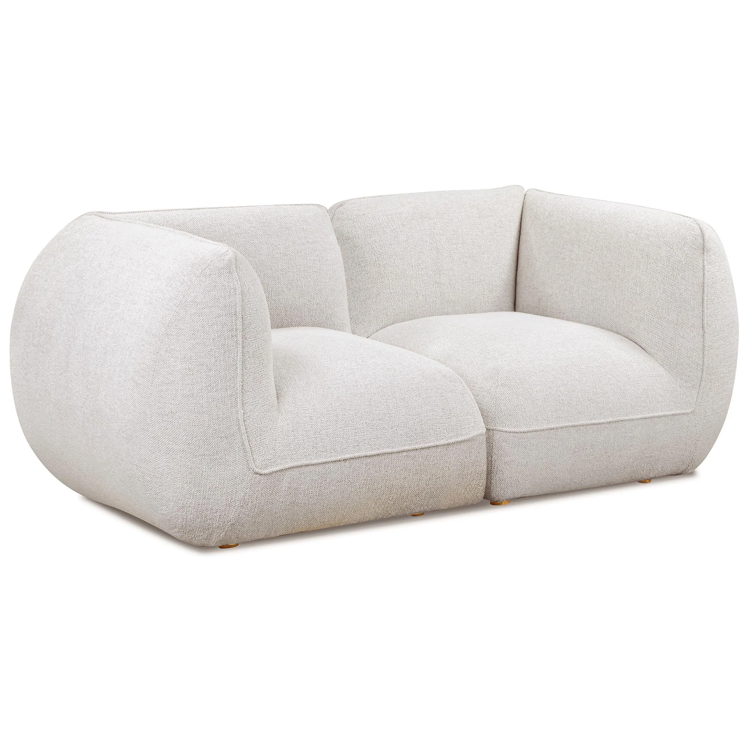 Arezza Modular Loveseat, Stone White - Image 2