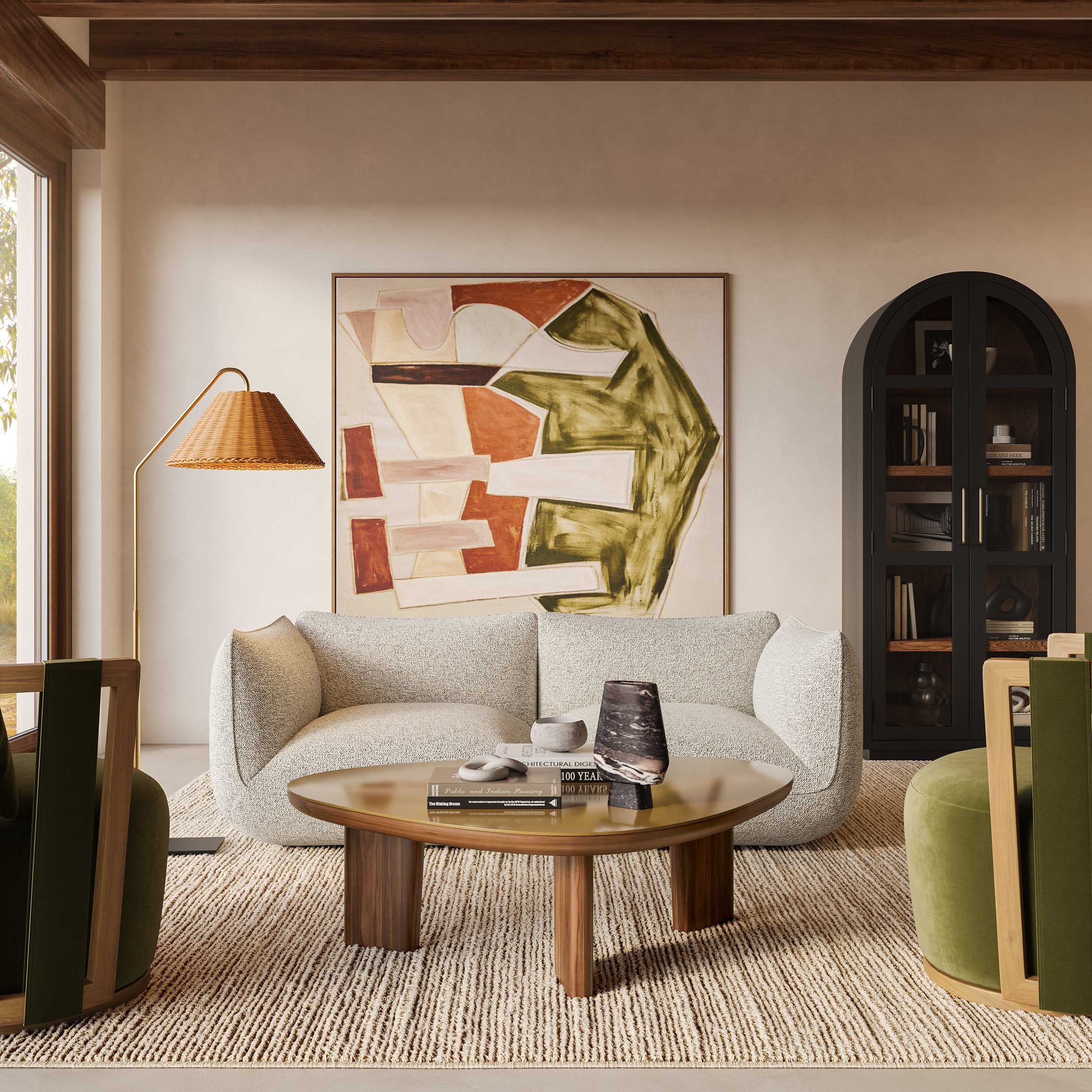 Arezza Modular Loveseat, Stone White - Image 3