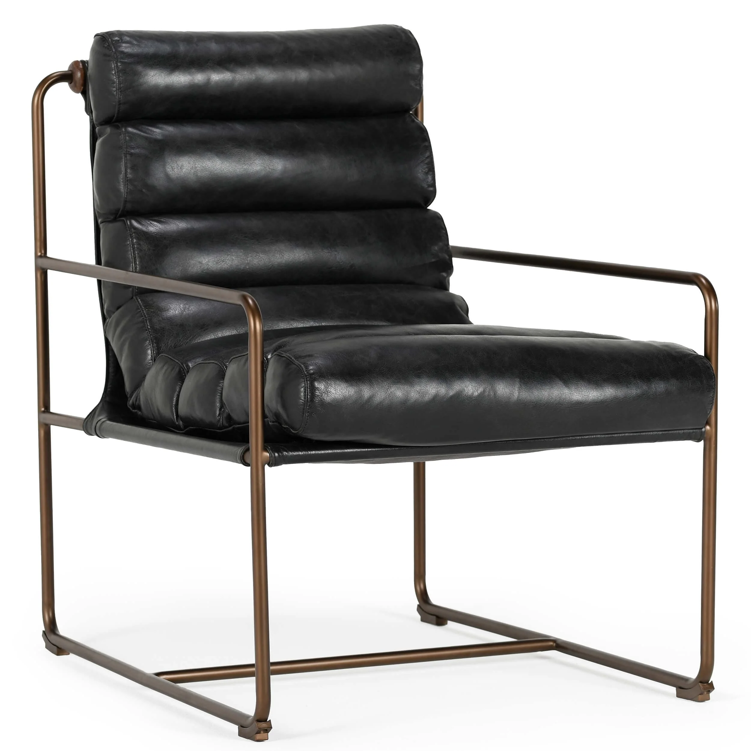 Argo Leather Chair, Jet Black