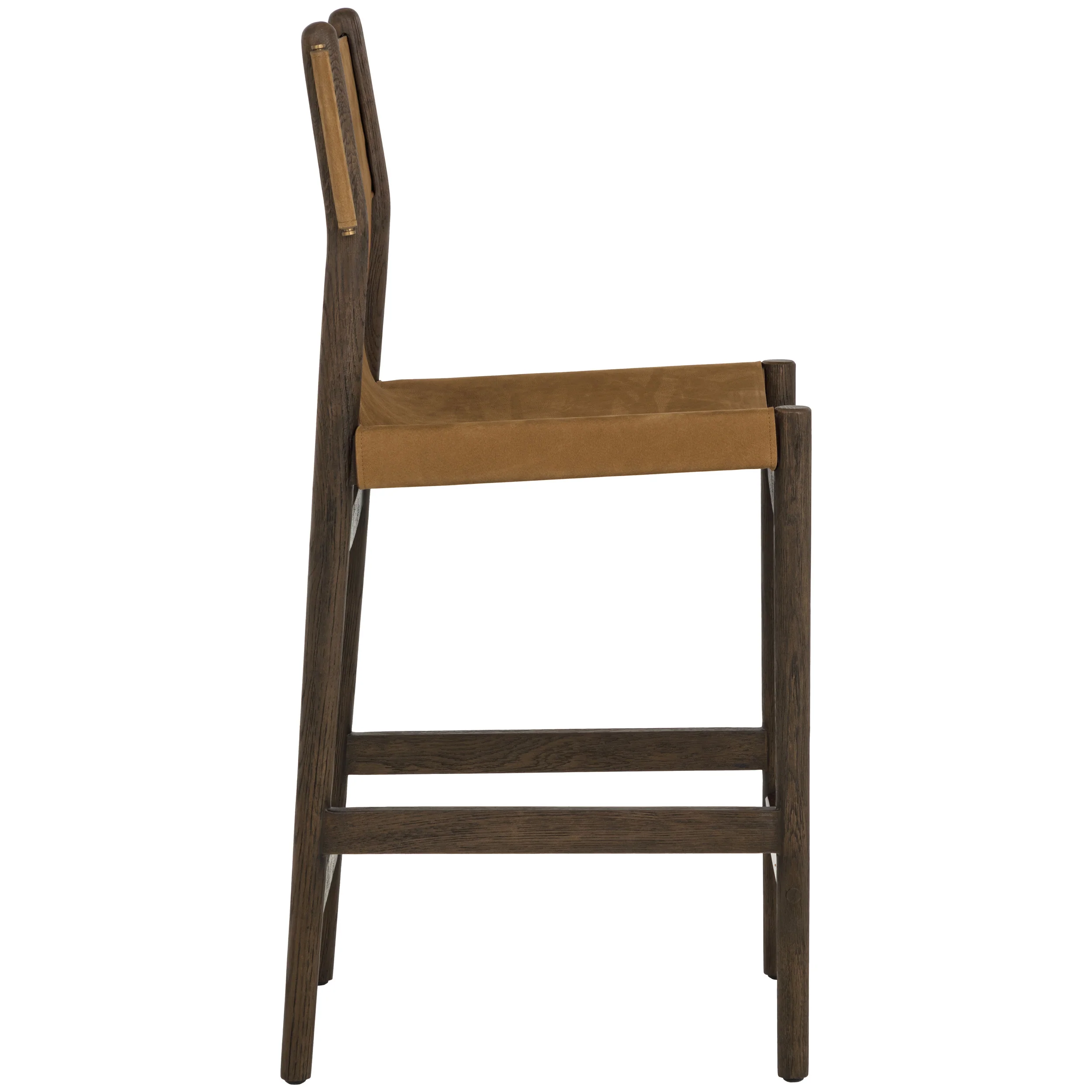 Argus Leather Bar & Counter Stool, Nubuck Caramel - Image 3