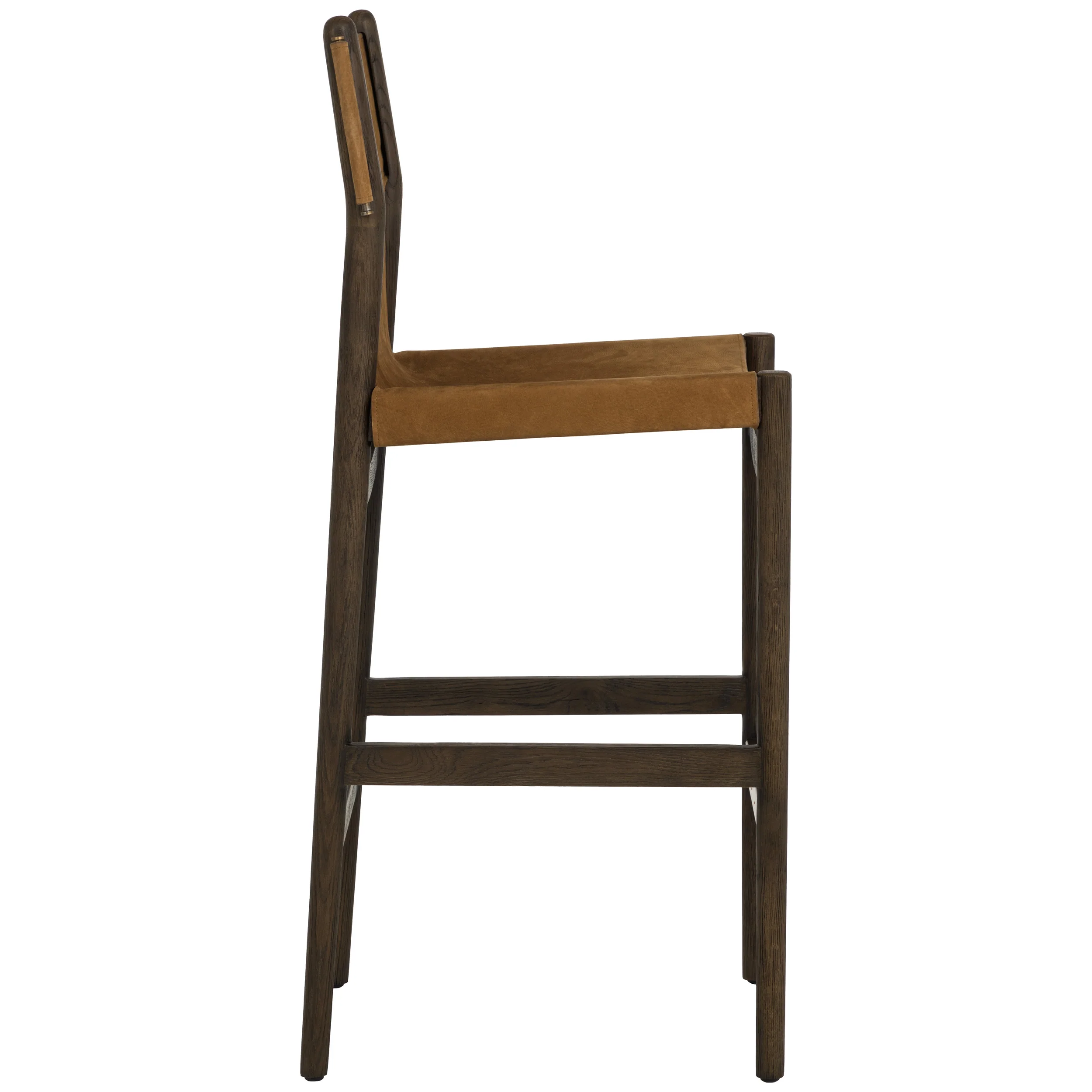 Argus Leather Bar & Counter Stool, Nubuck Caramel - Image 8