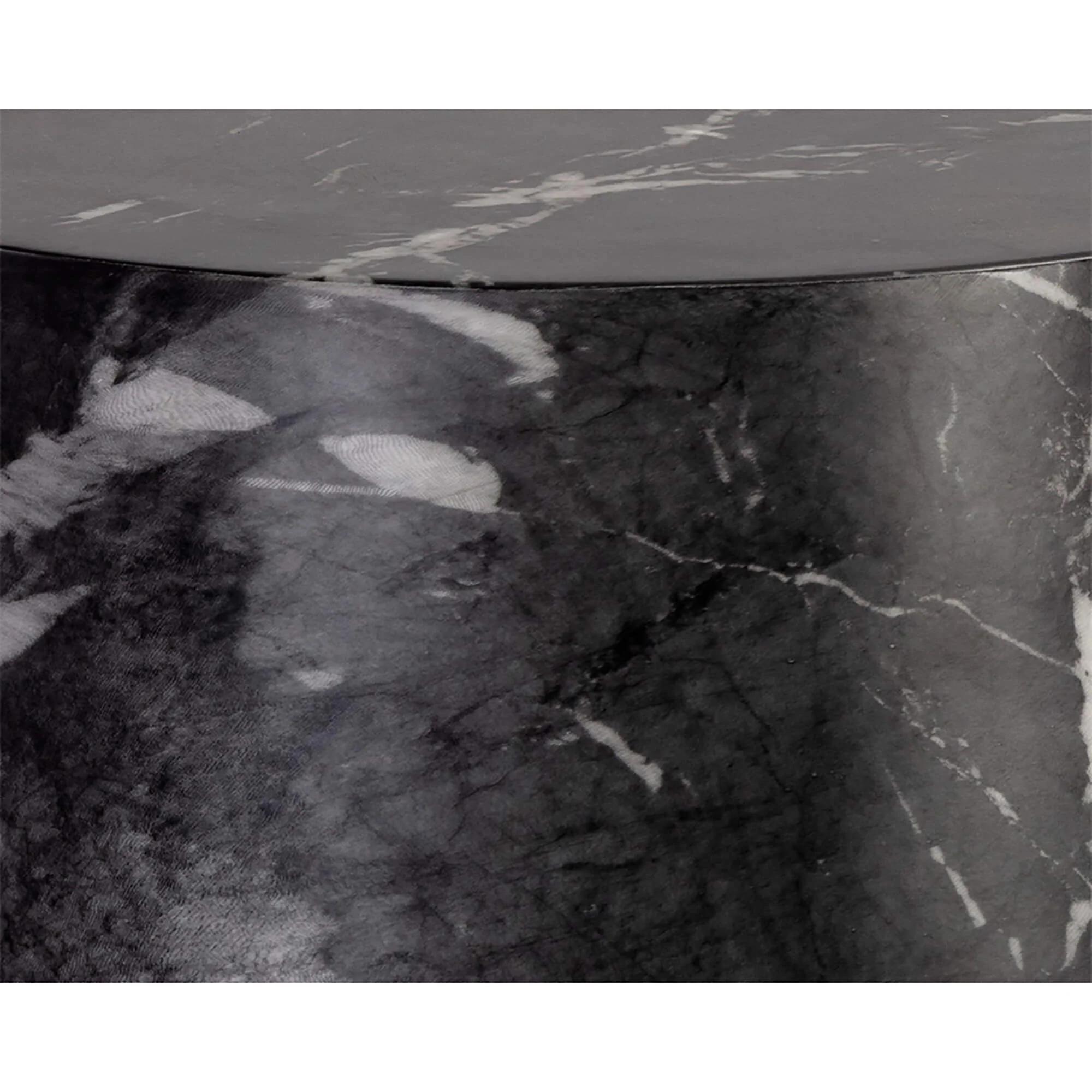 Aries Side Table, Black Marble Look - Image 2