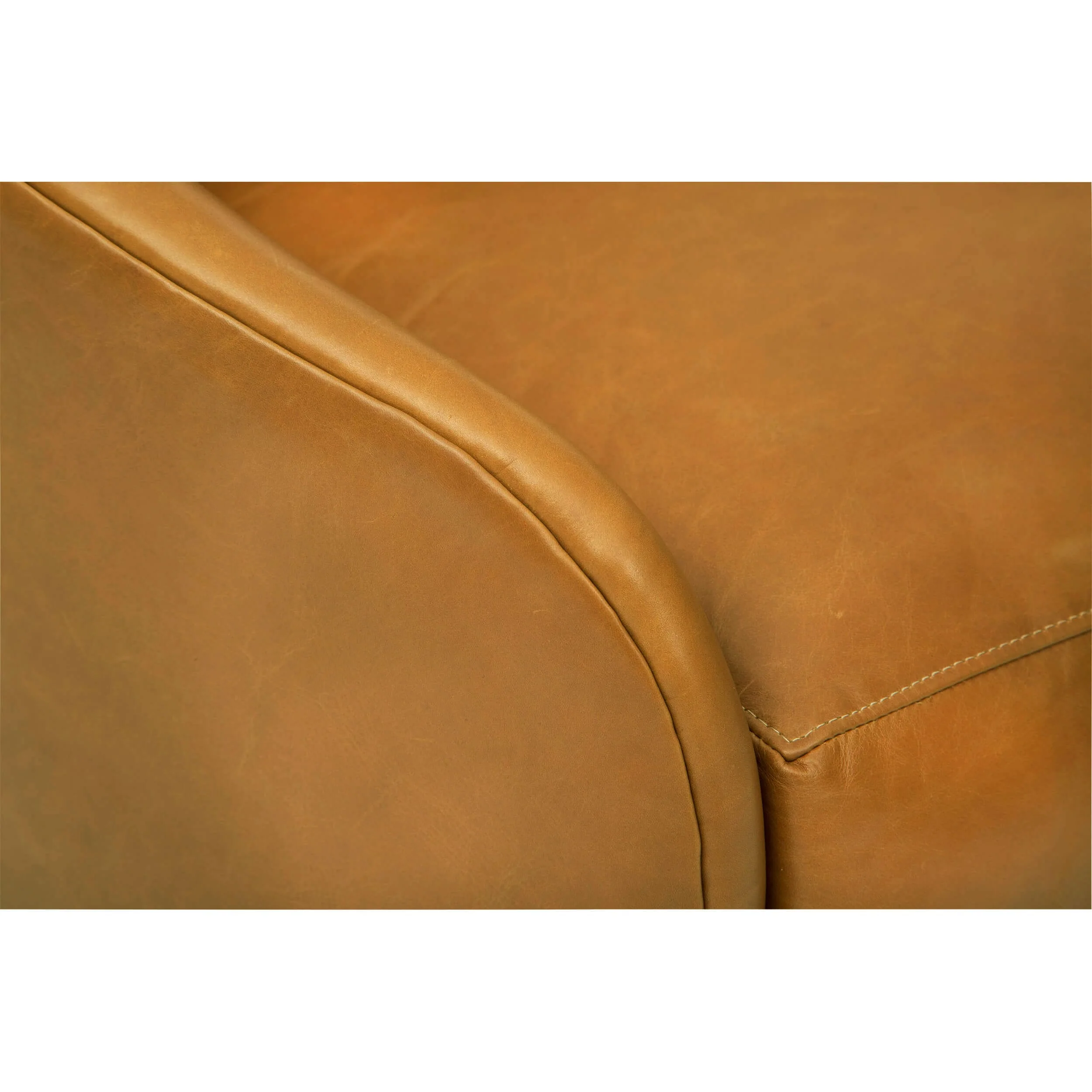 Arlo Leather Swivel Chair, Libby Amaretto - Image 4