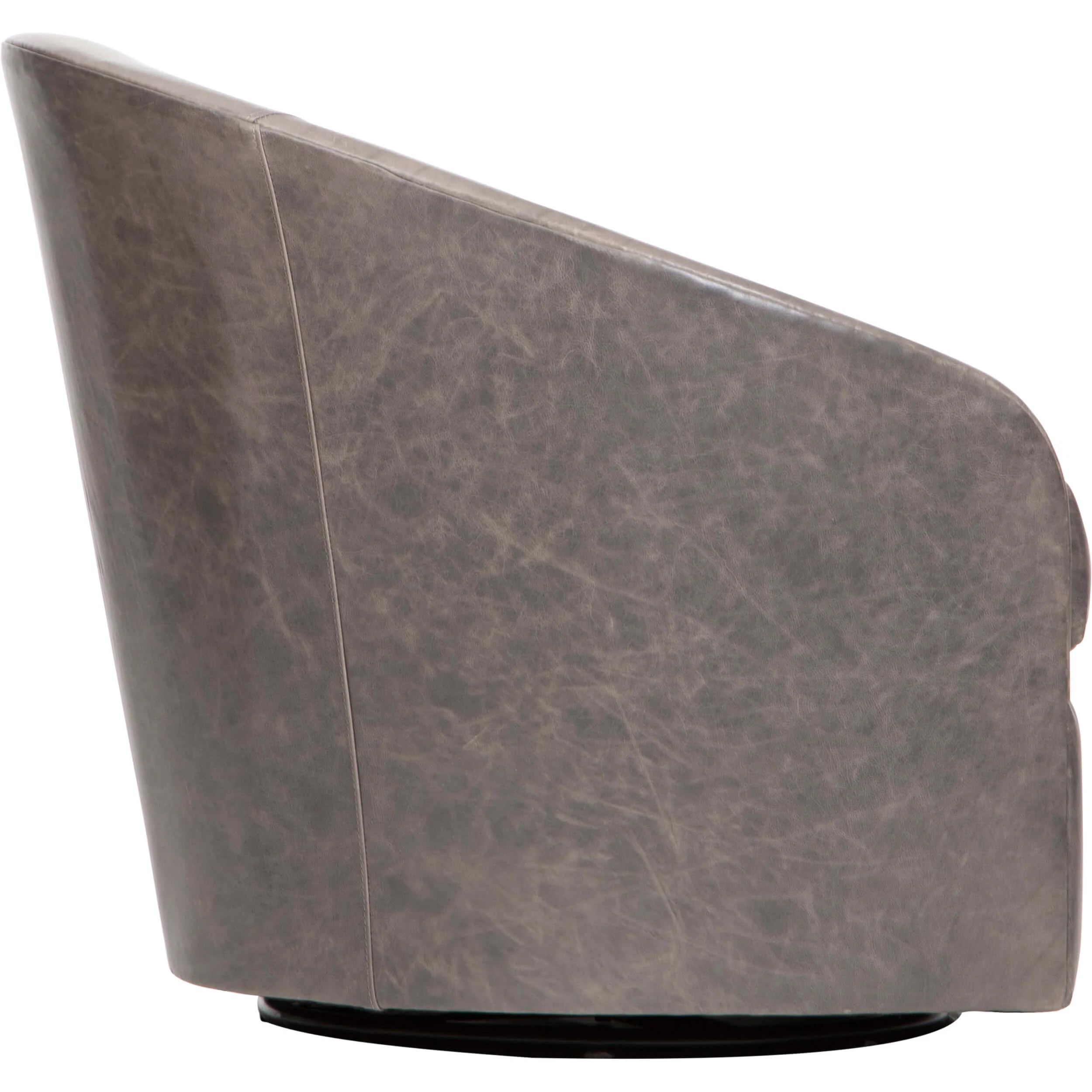 Arlo Leather Swivel Chair, Laguna Dove - Image 3