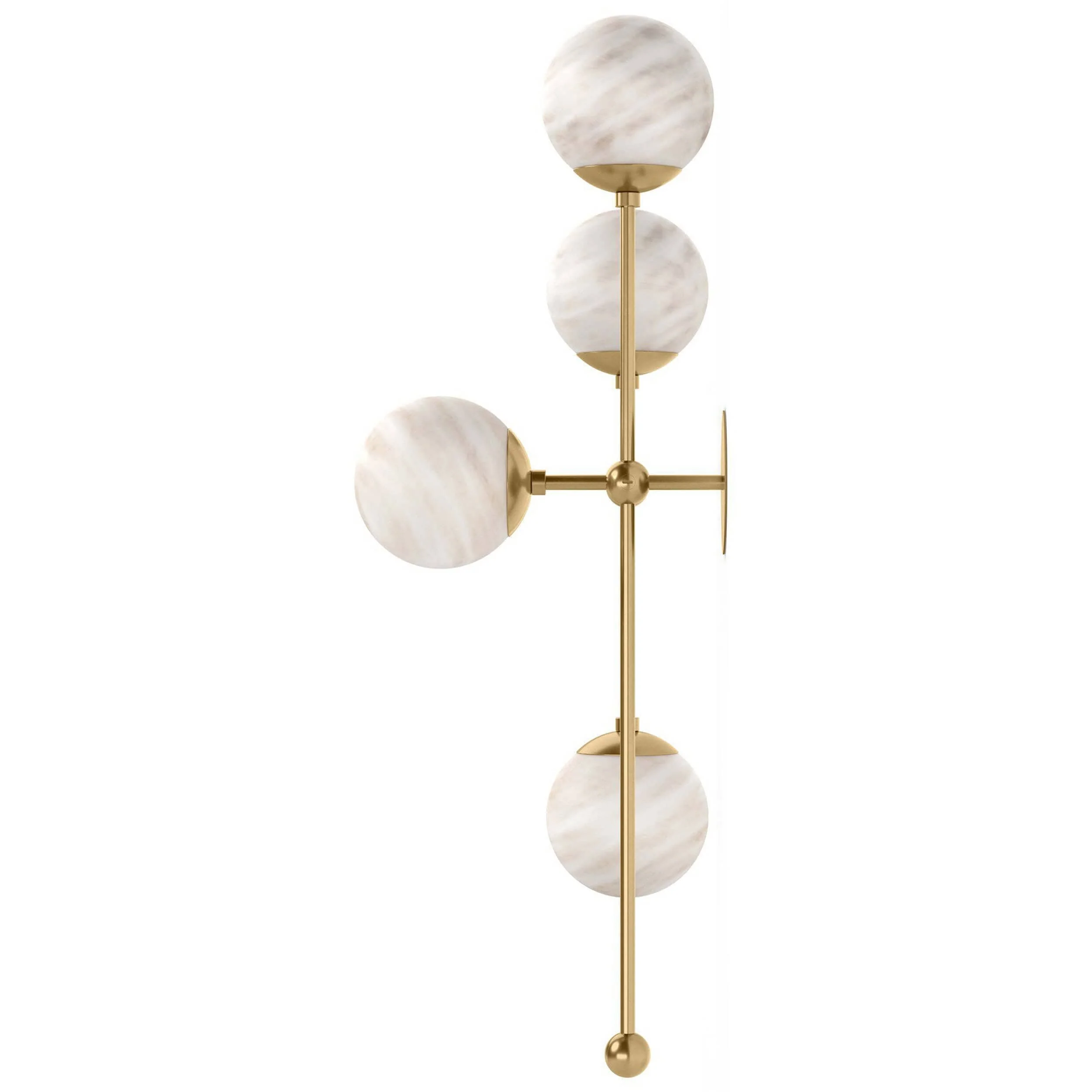Armstrong 4 L Sconce, Burnished Brass / Marble by Four Hands - Image 2