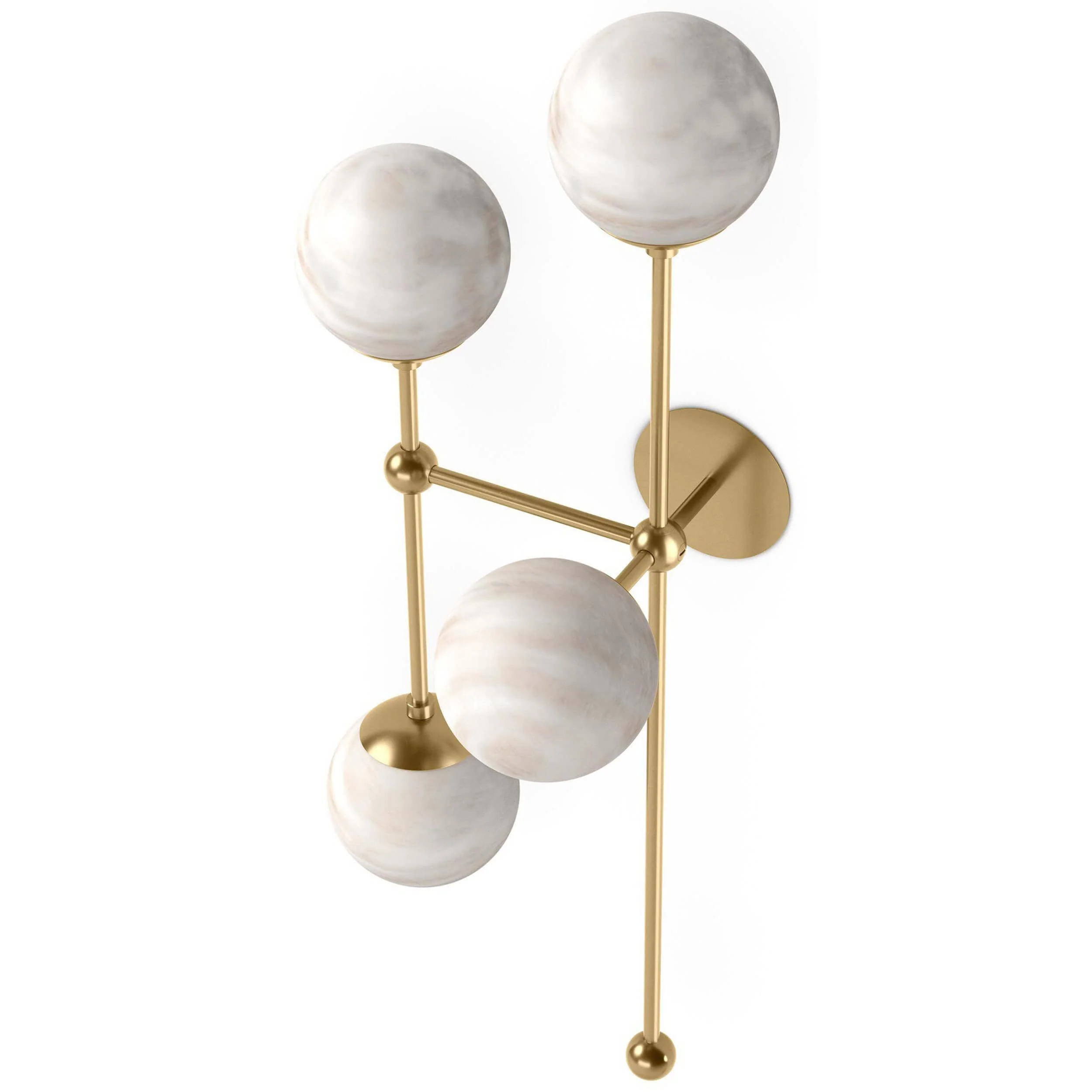 Armstrong 4 L Sconce, Burnished Brass / Marble by Four Hands - Image 4