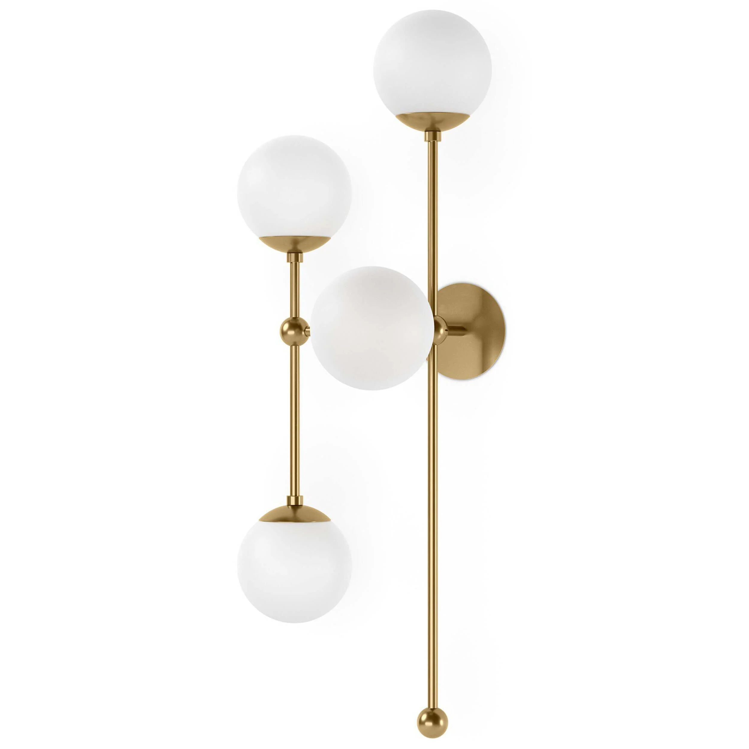 Armstrong 4 L Sconce, Burnished Brass / Opal by Four Hands