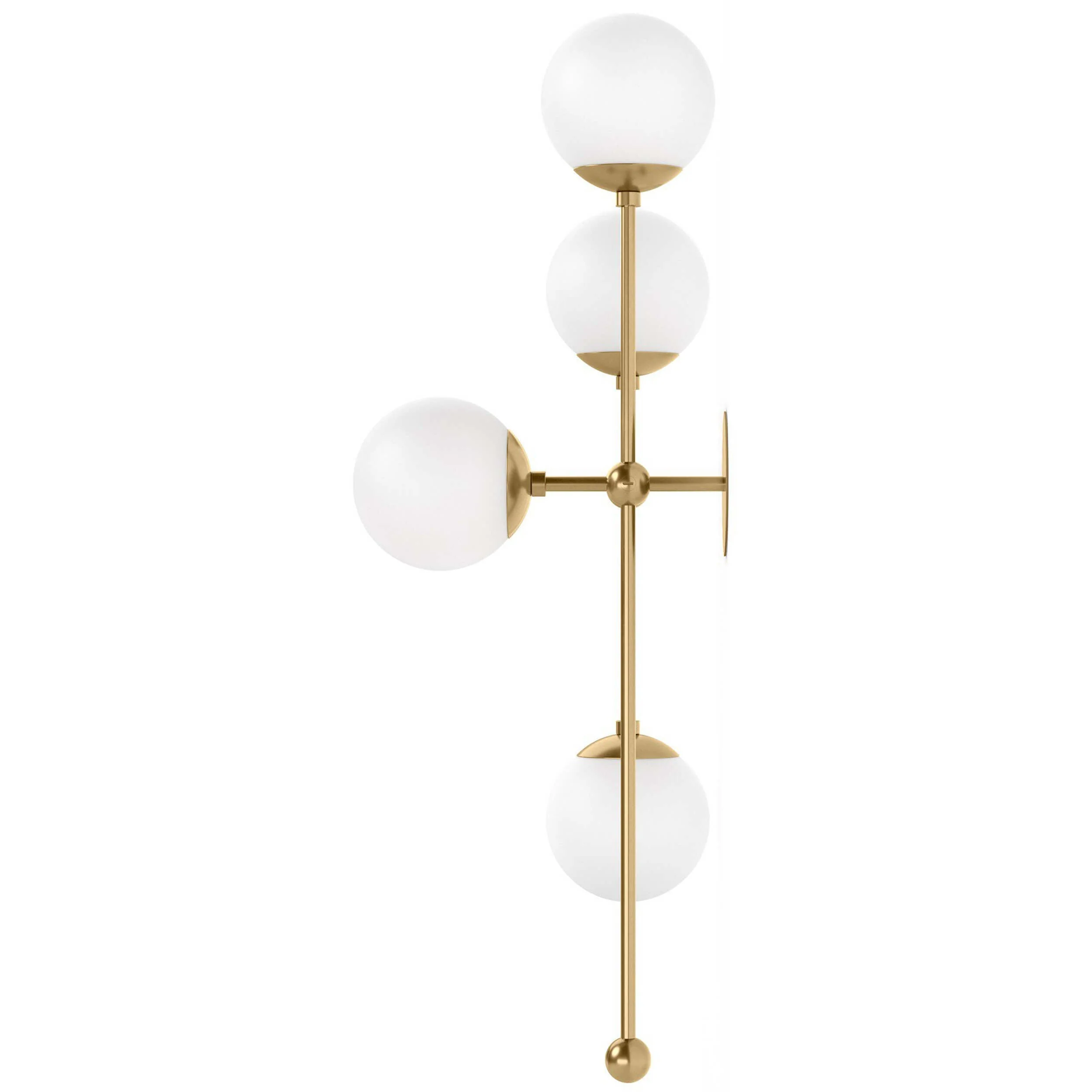 Armstrong 4 L Sconce, Burnished Brass / Opal by Four Hands - Image 2