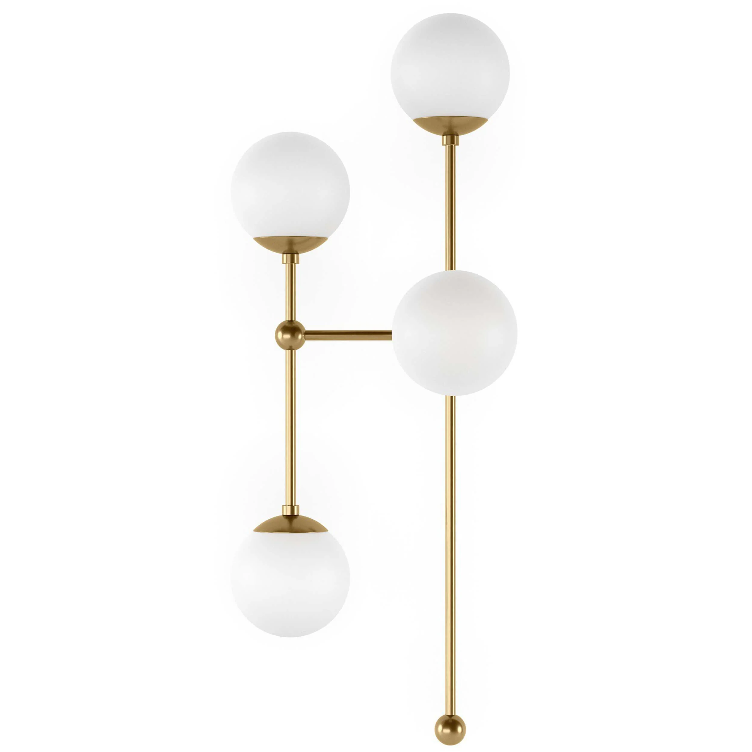Armstrong 4 L Sconce, Burnished Brass / Opal by Four Hands - Image 3