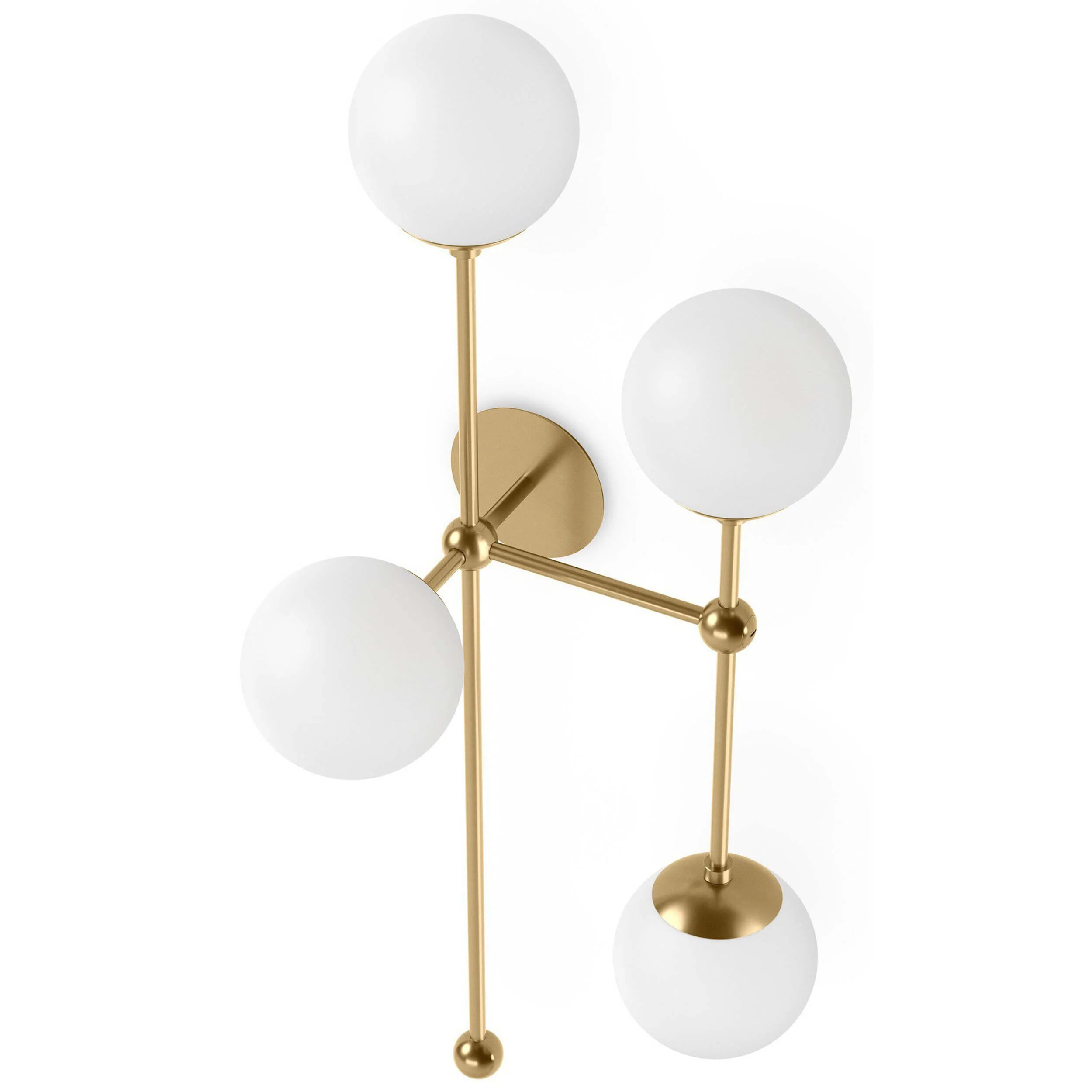 Armstrong 4 R Sconce, Burnished Brass / Opal by Four Hands - Image 4