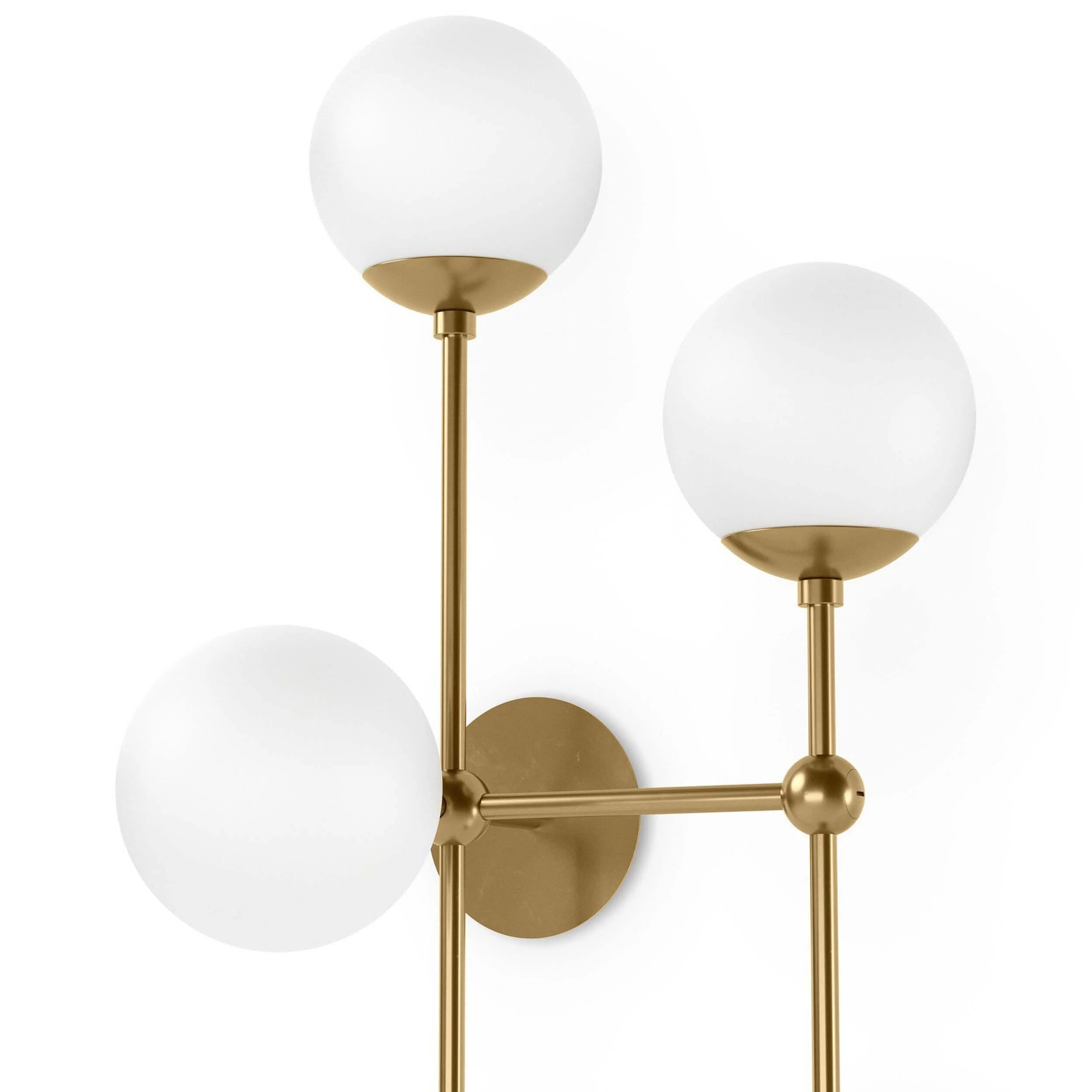 Armstrong 4 R Sconce, Burnished Brass / Opal by Four Hands - Image 5
