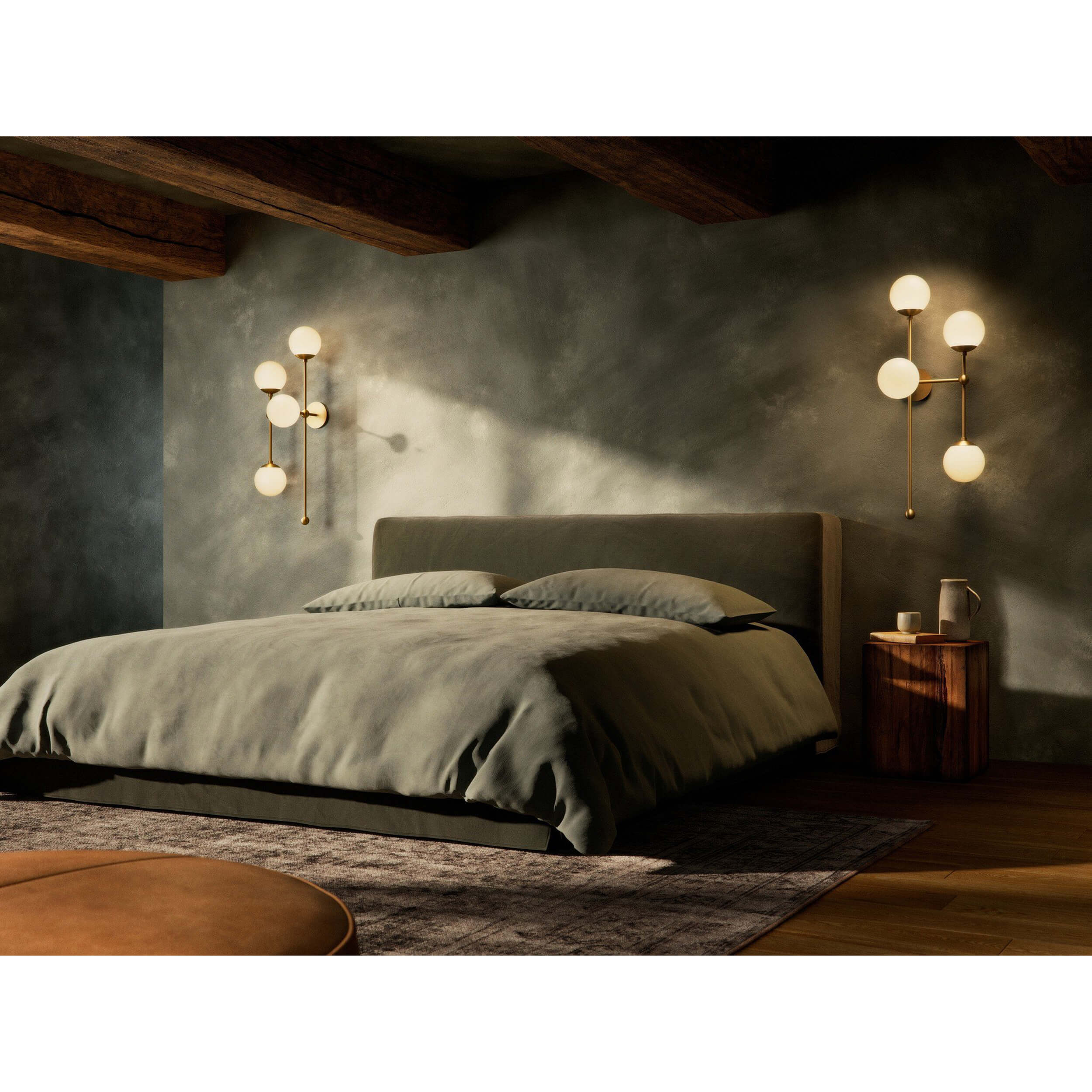 Armstrong 4 R Sconce, Burnished Brass / Opal by Four Hands - Image 6