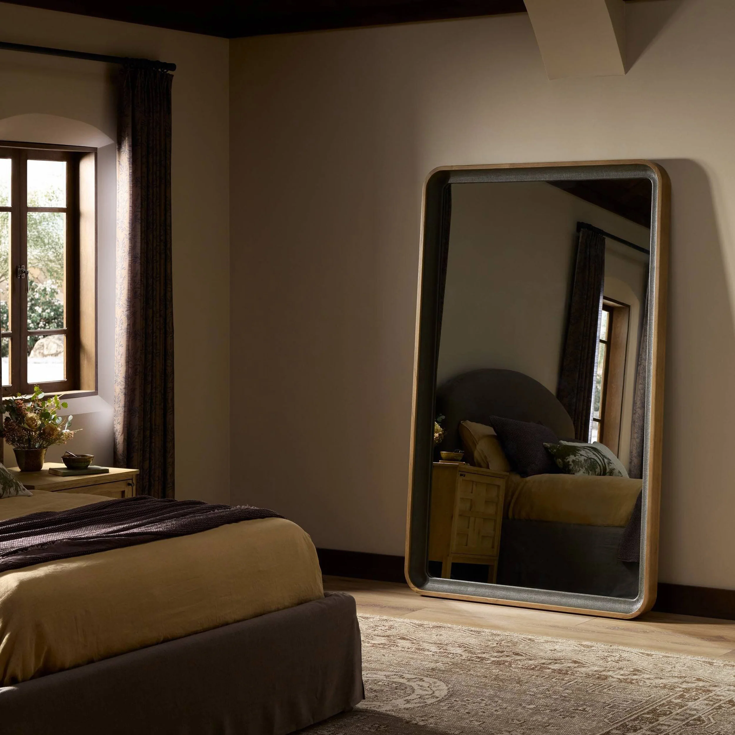 Arno Grand Floor Mirror, Amber by Four Hands - Image 4