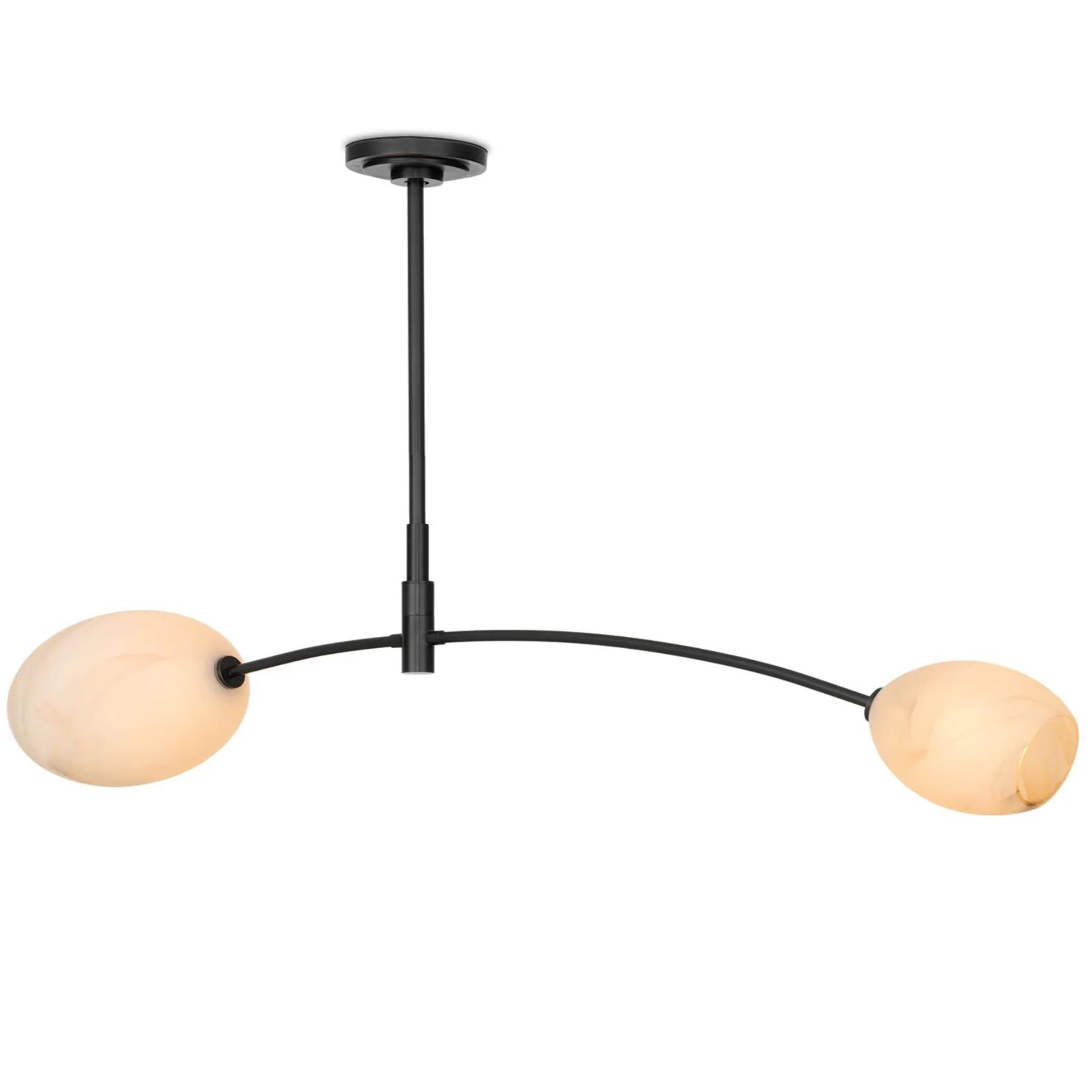 Artemis Double Pendant, Oil Rubbed Bronze/Alabaster - Image 2