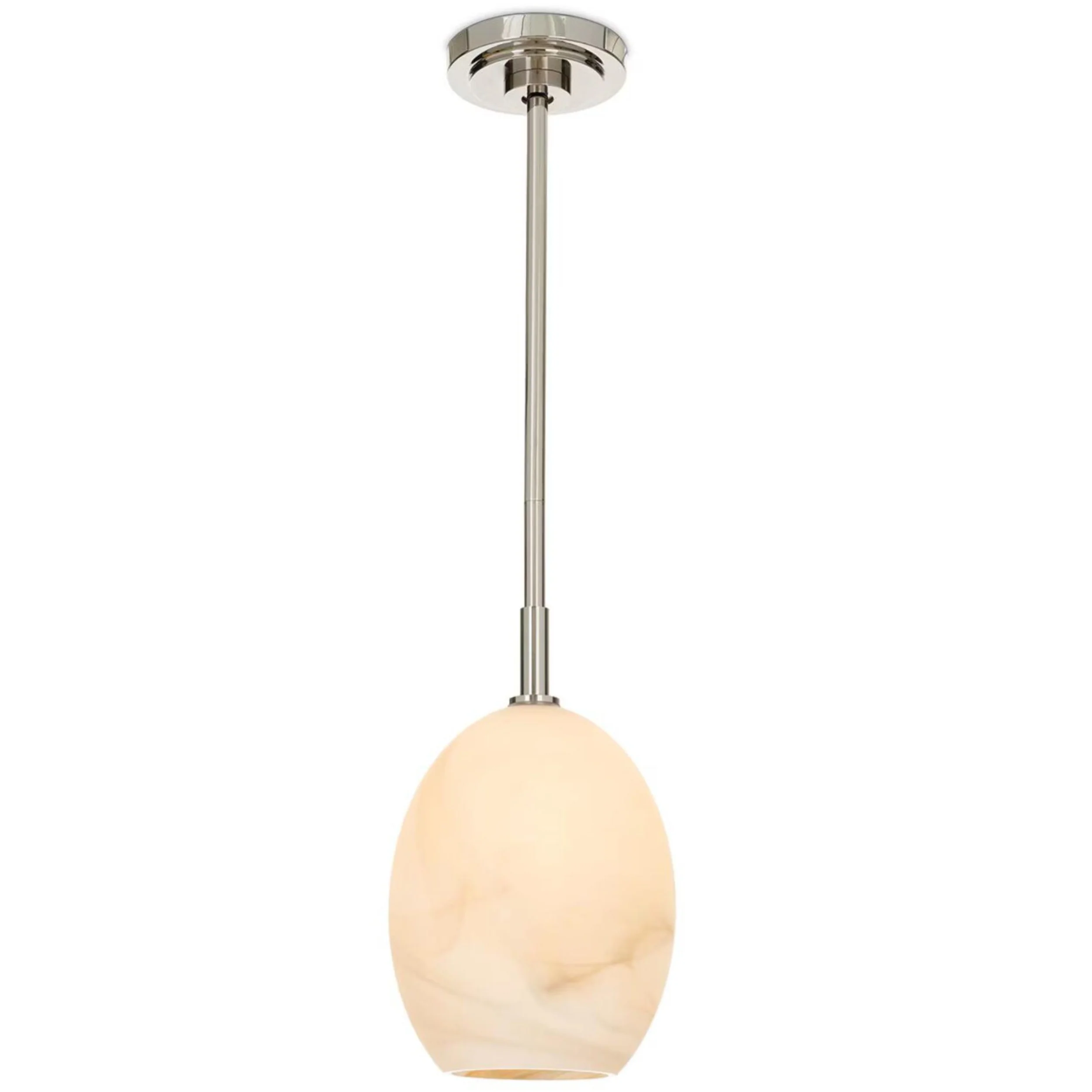 Artemis Single Pendant, Polished Nickel/Alabaster - Image 2