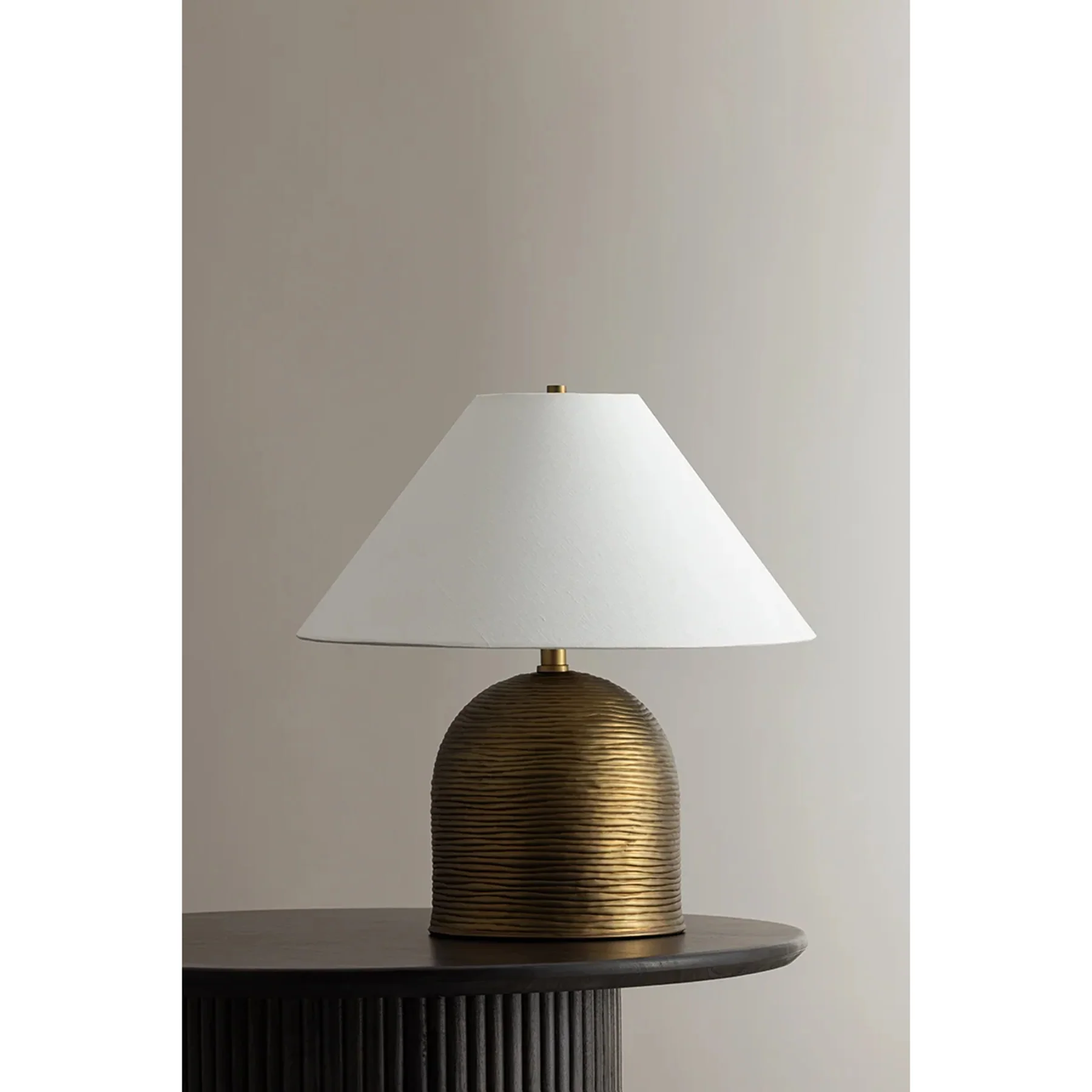 Arvin Table Lamp, Patina Brass - Image 2