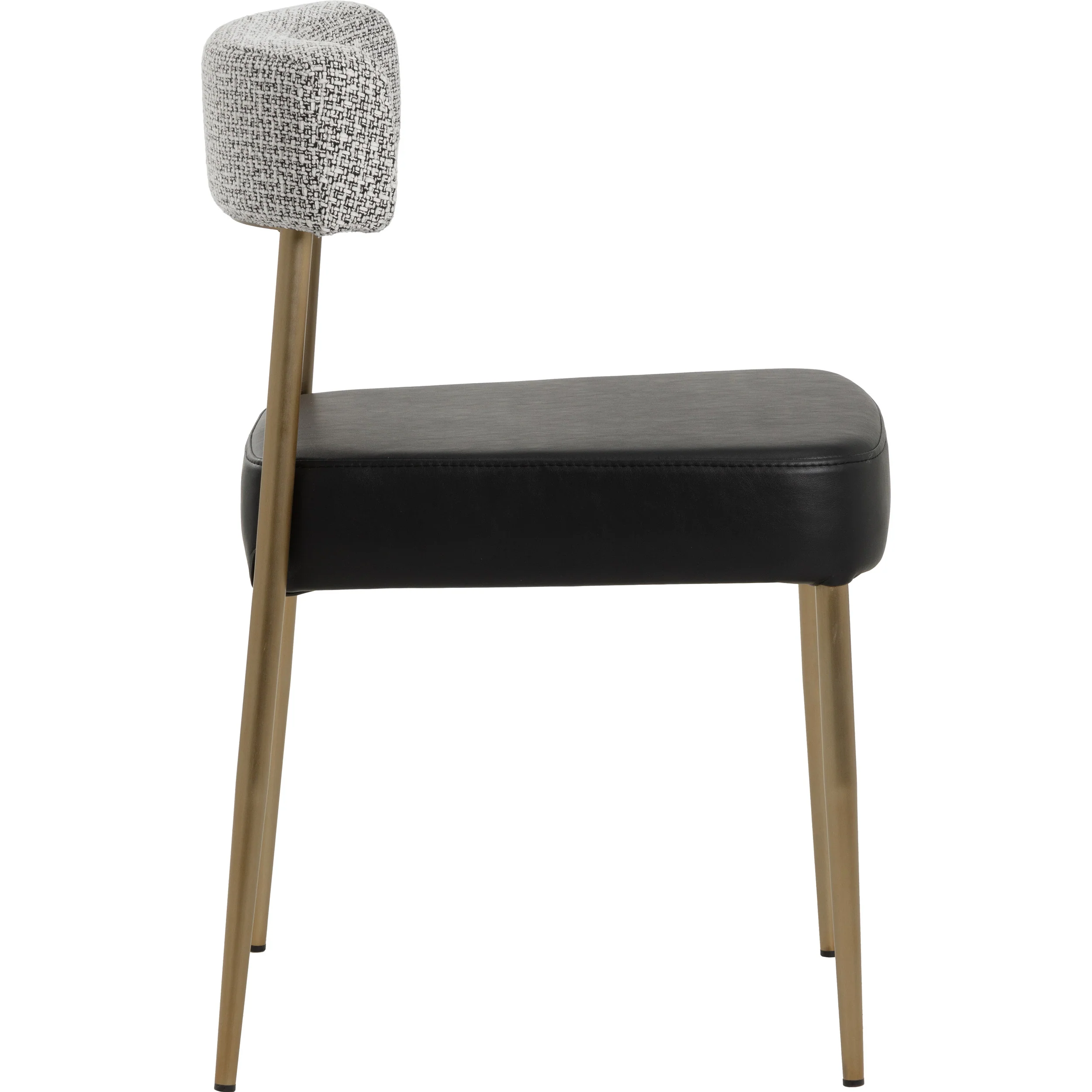 Ashwin Stackable Dining Chair, Bravo Black/Helios Check Black - Image 3