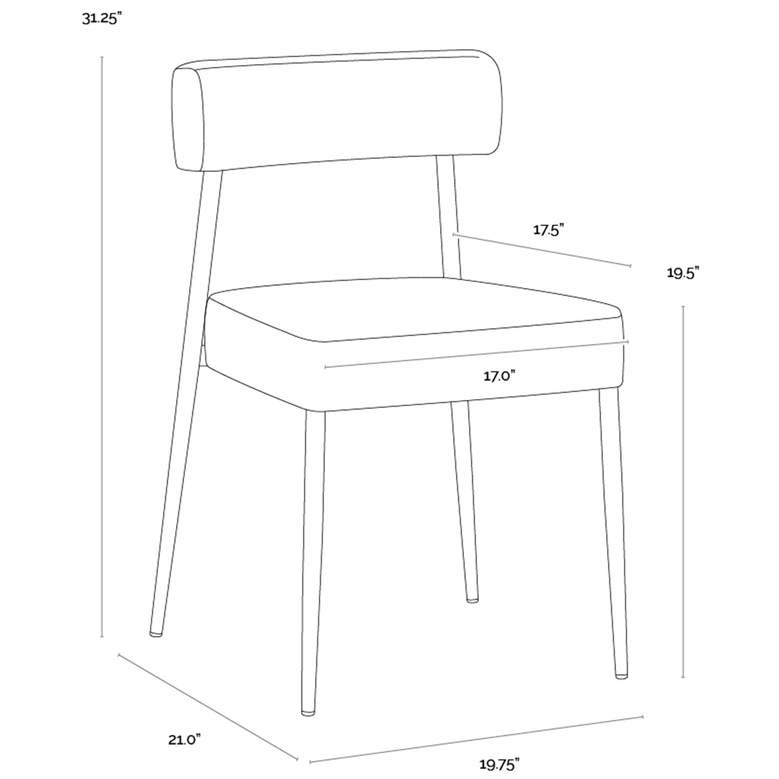 Ashwin Stackable Dining Chair, Bravo Black/Helios Check Black - Image 6