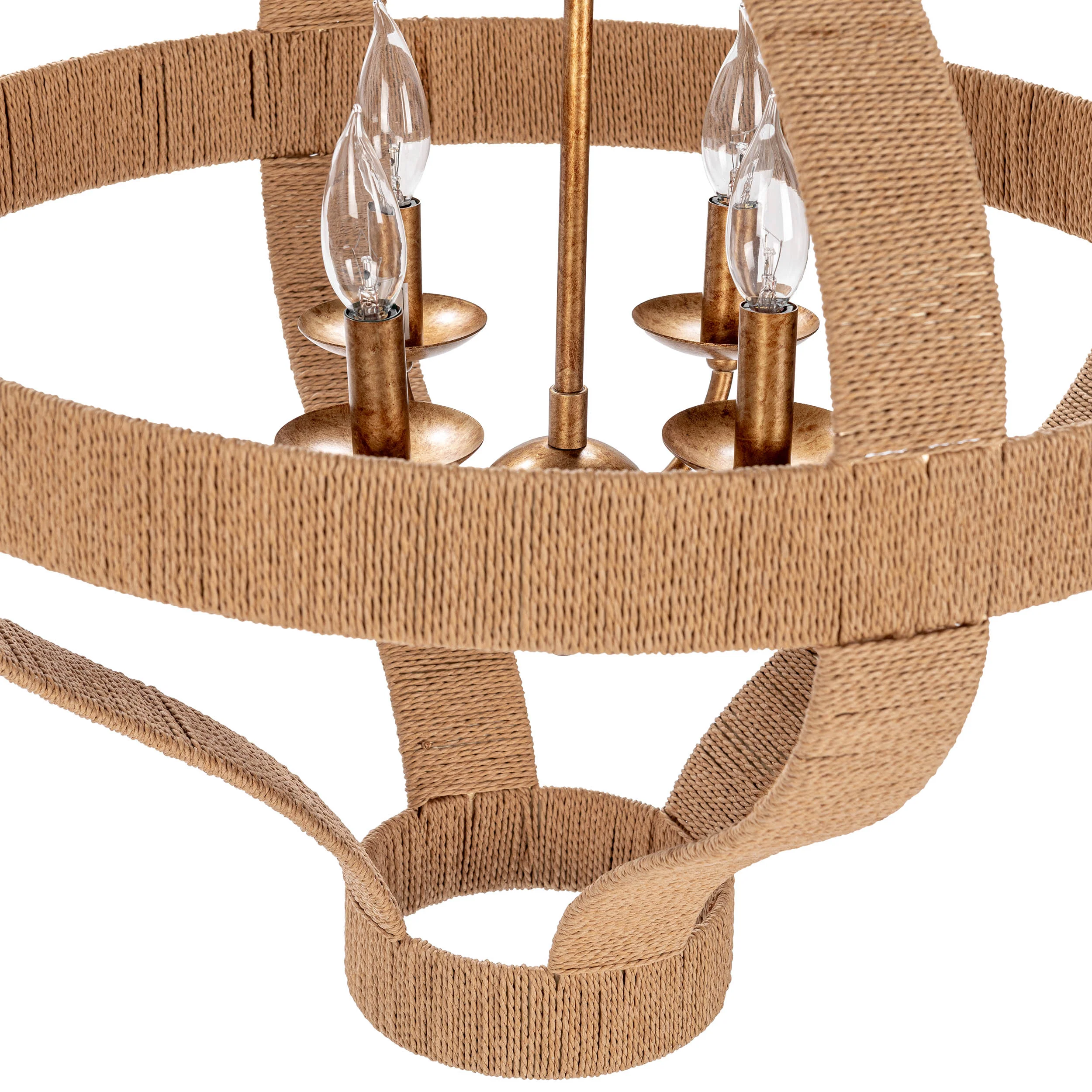Sarmiento Round Pendant, Natural/Gold - Image 4