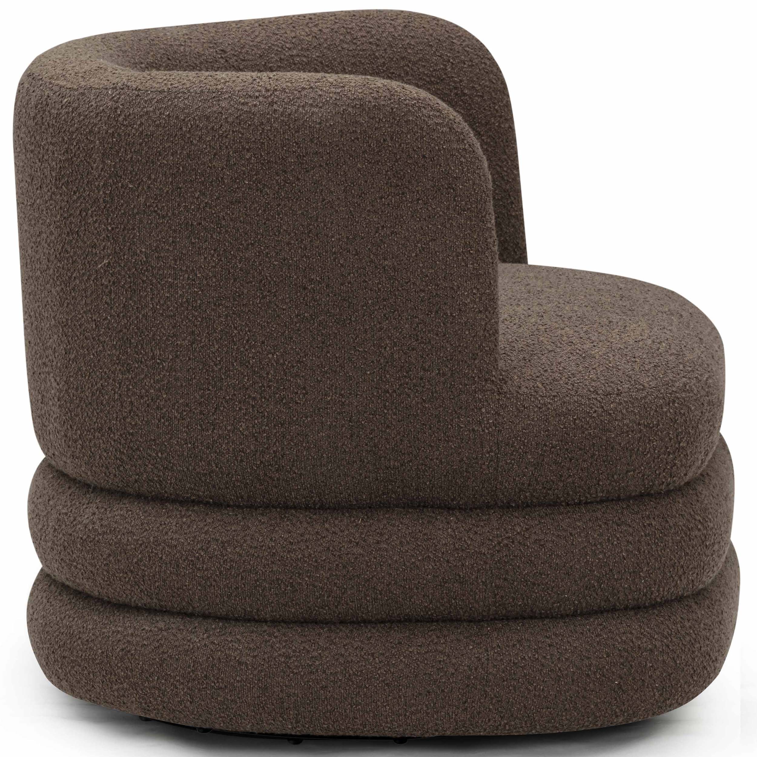Astor Swivel Chair, Brown - Image 3