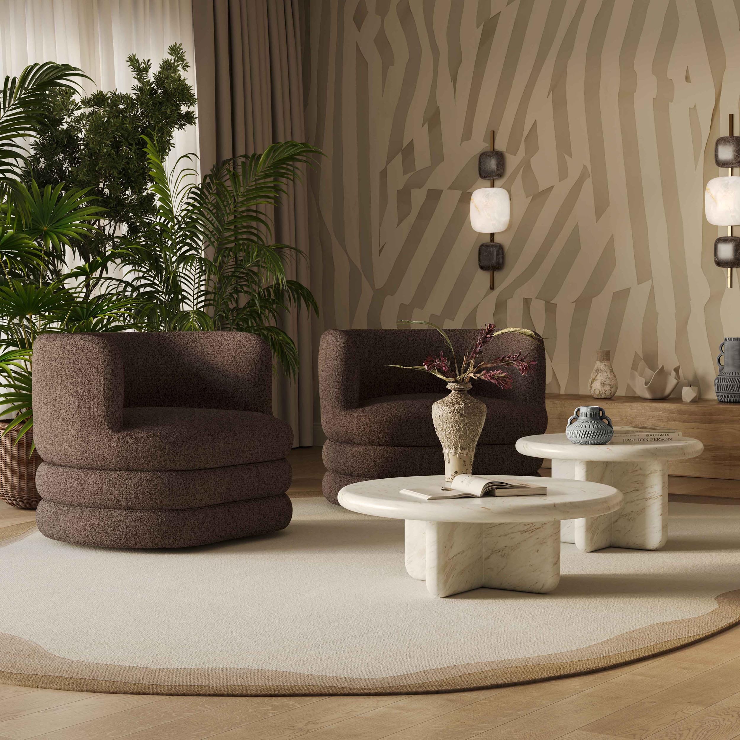 Astor Swivel Chair, Brown - Image 6
