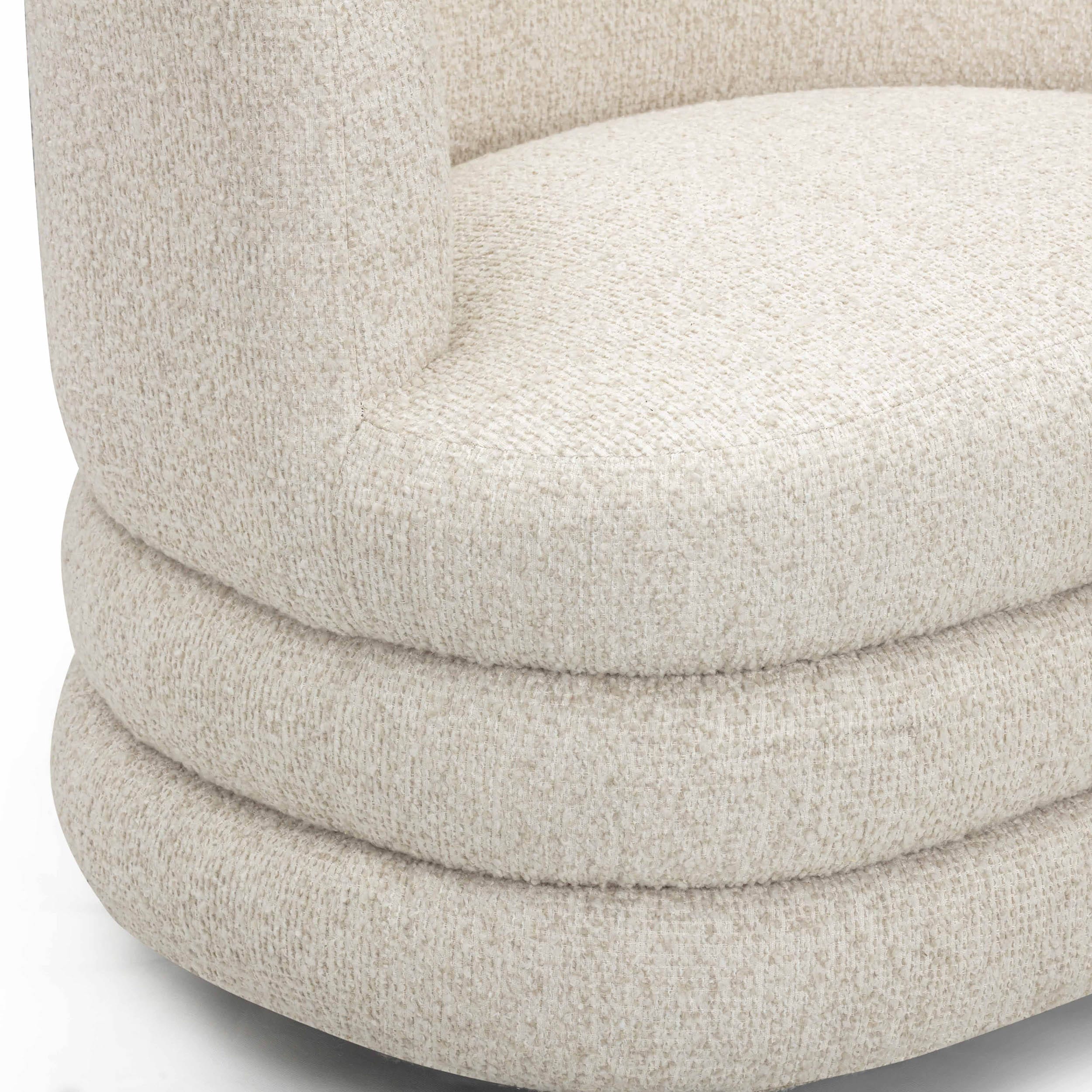 Astor Swivel Chair, Cream - Image 5