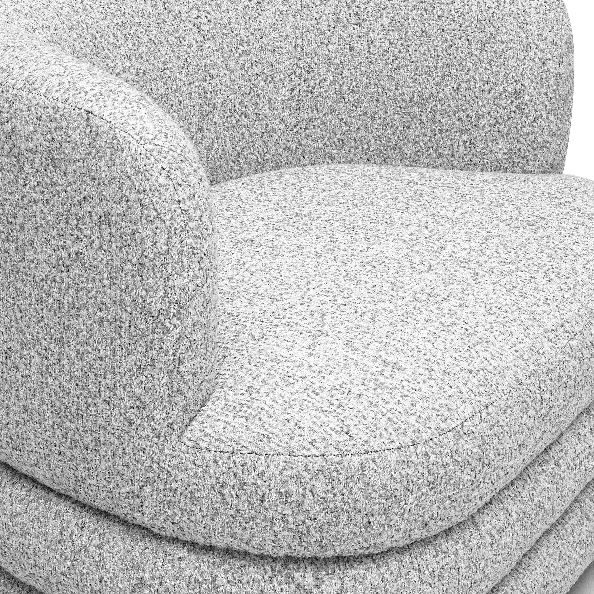 Astor Swivel Chair, Light Grey - Image 3