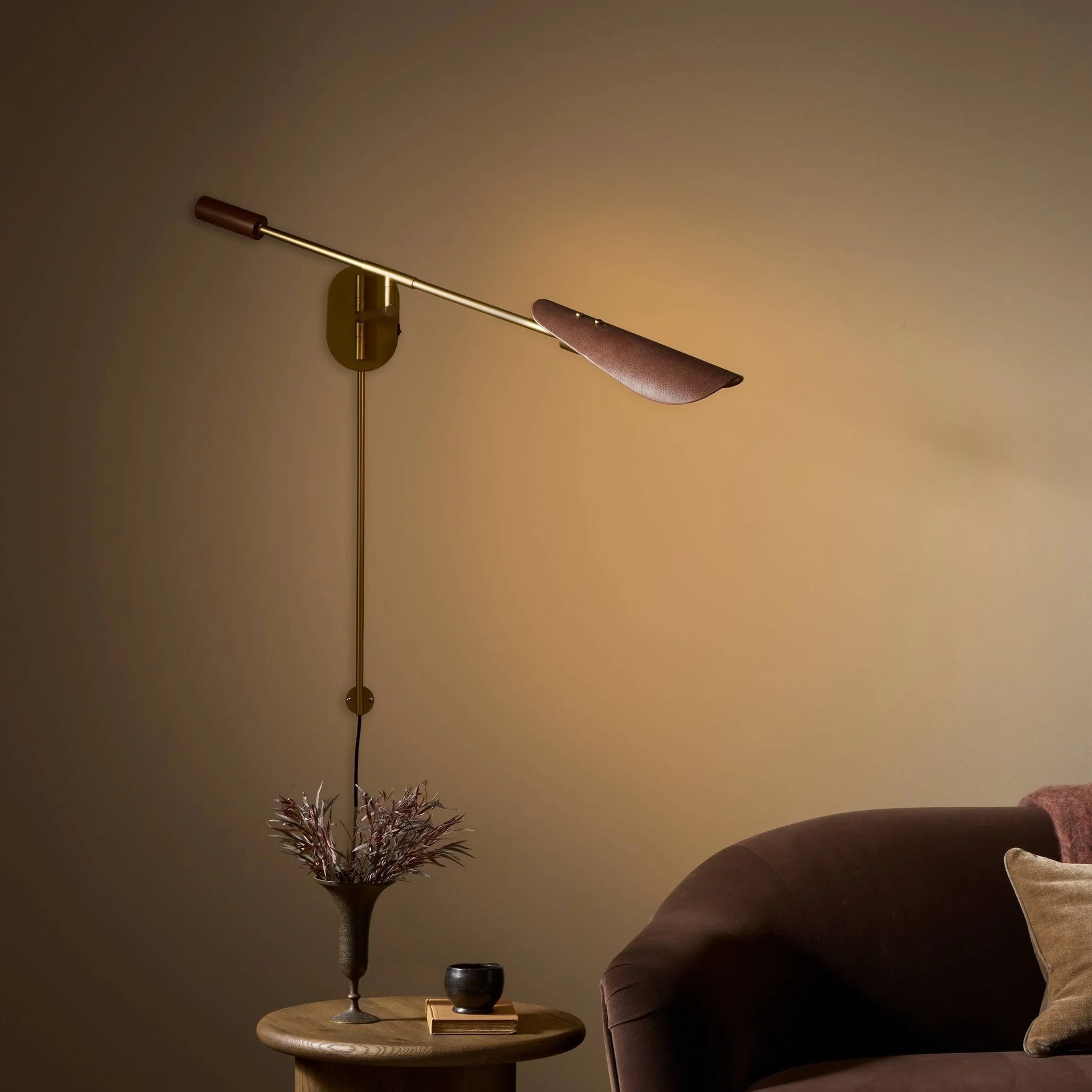 Astrid Sconce, Dark Brown/Antique Brass by Four Hands - Image 7
