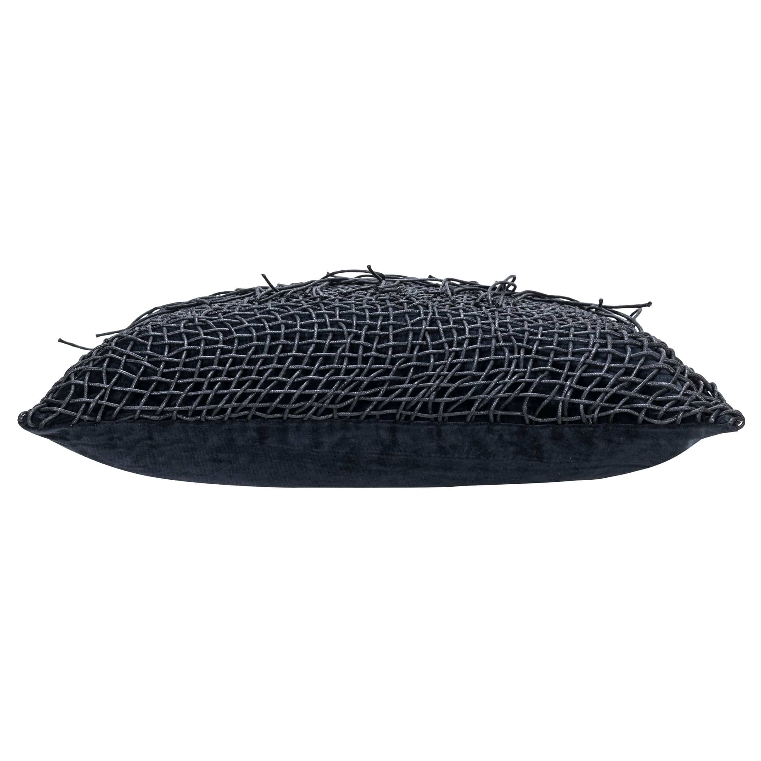 Atlas Tassle Pillow, Black - Image 2