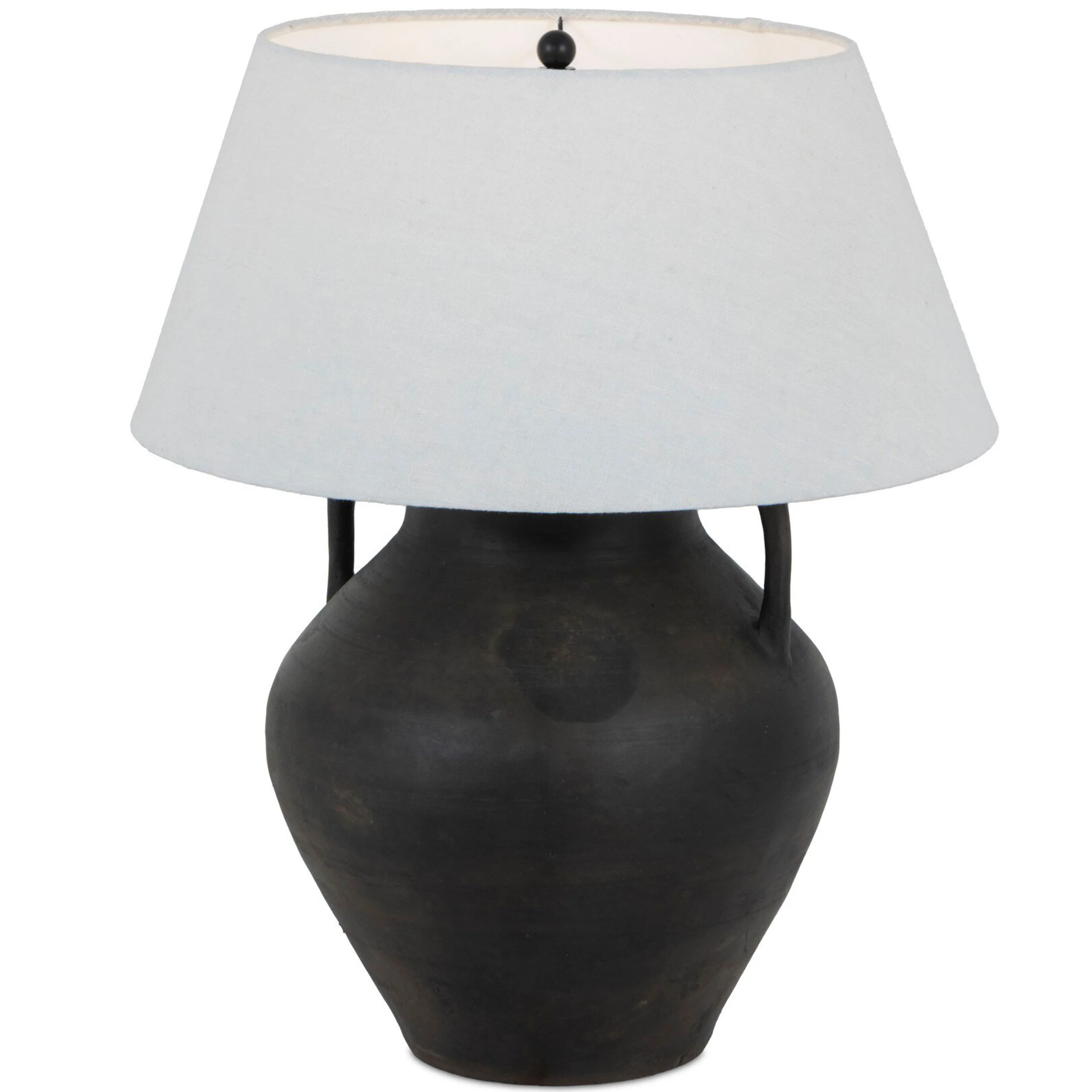 Atrani Table Lamp, Aged Black Terracotta by Amber Lewis x Four Hands - Image 2